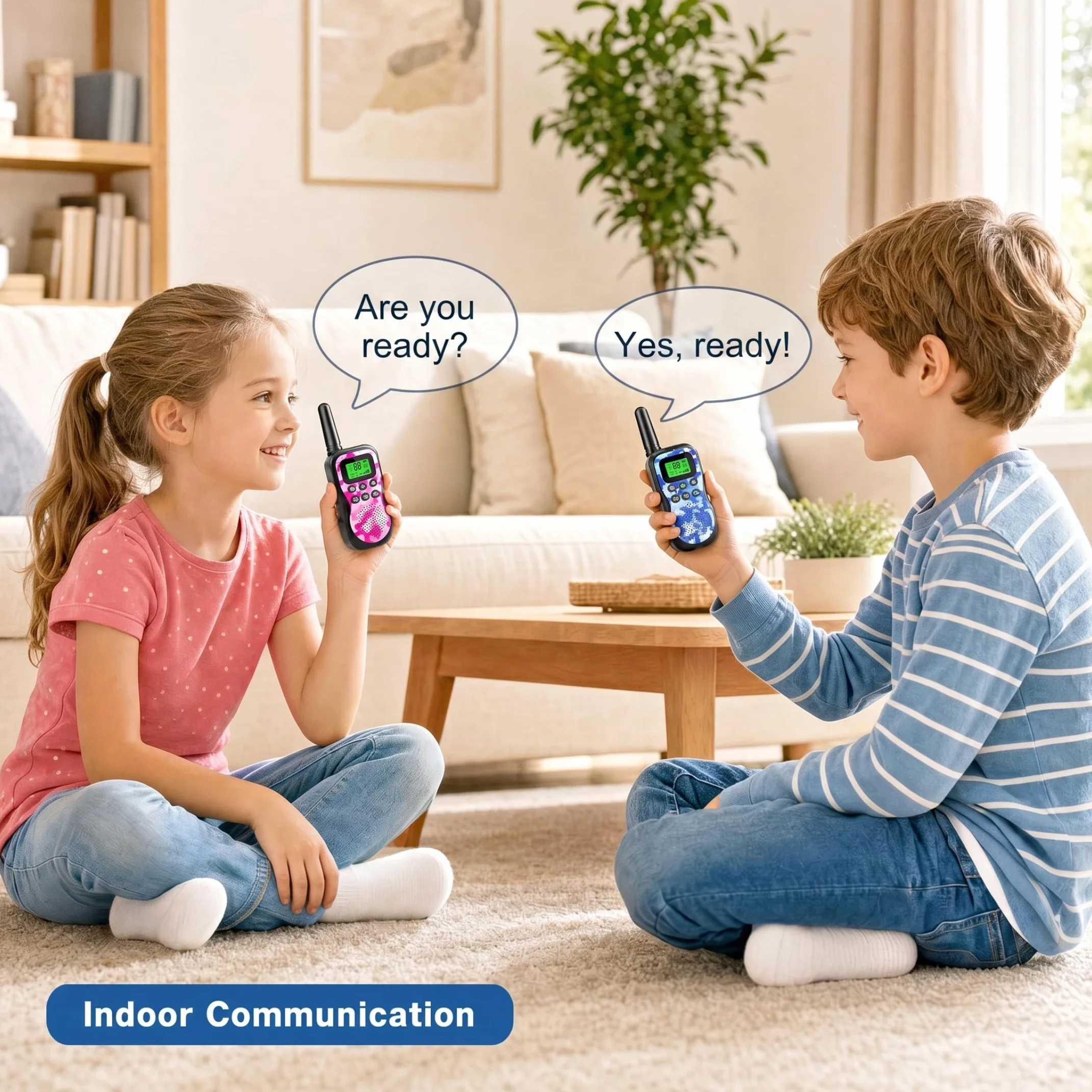 Nestling Walkie Talkies 3 Pezzi, Walkie Talkie Bambini 8 Canali Radio a 2 vie con Torcia LCD
