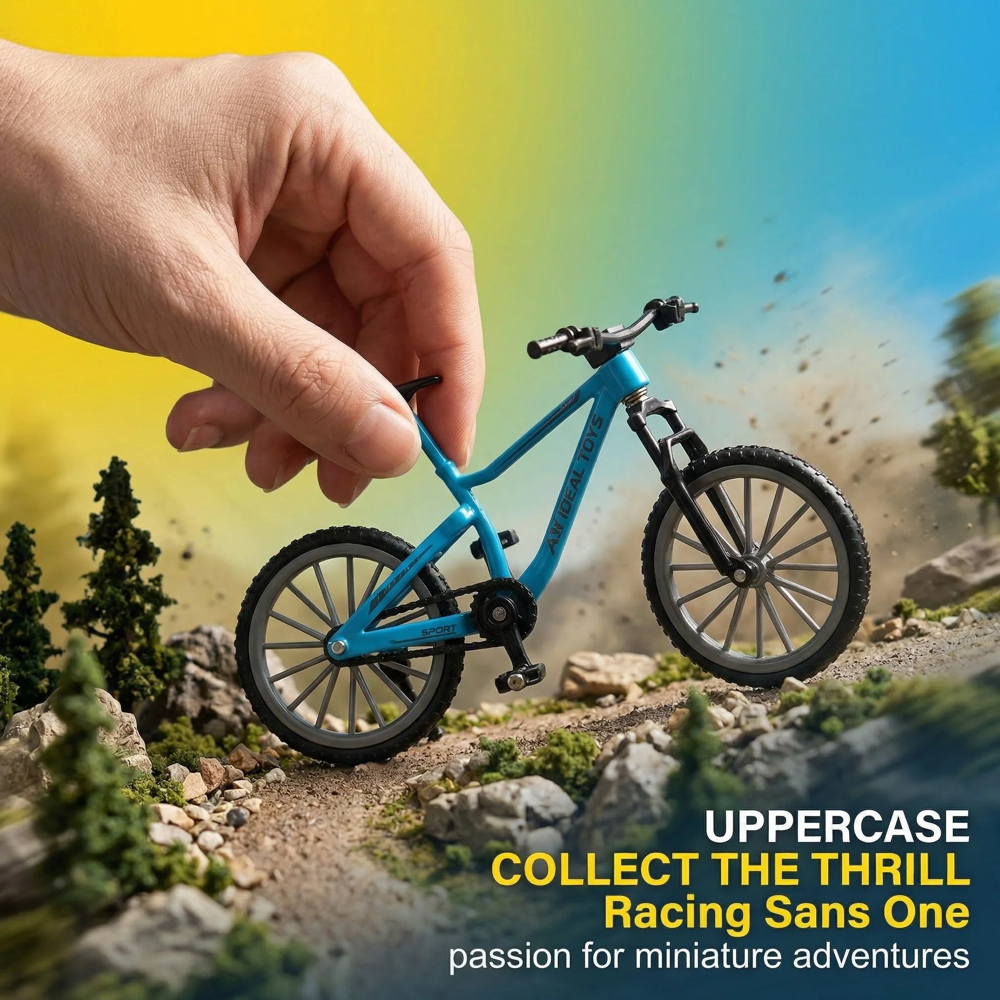 Giocattolo Mini Bici, 2 Pezzi Modellino di Bicicletta in Lega, Modello Mini Bici, Finger Mountain Bike, Della Bicicletta Della Lega Modellin Per l'insegnamento, Ufficio, Club, Casa