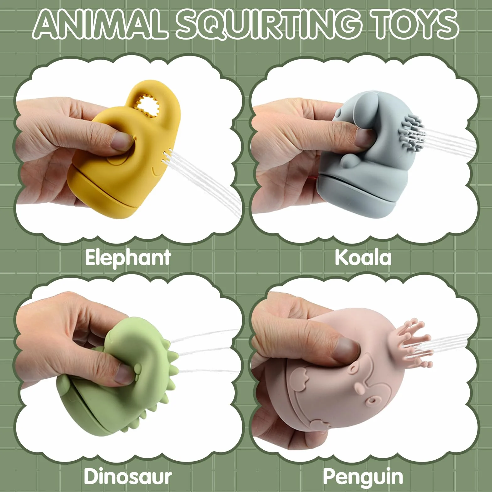 Giocattoli da Bagnetto per Bambini, Giochi Bagnetto Neonato in Silicone con Volante Giocattolo, Tazza Impilabili e Giocattoli Animali, Senza Bisfenolo A, Giocattolo a Acqua per Bagno Piscina Spiaggia