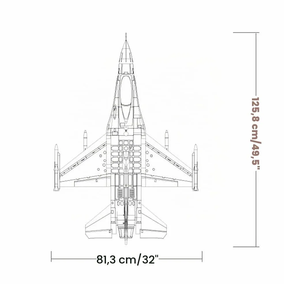 GuyAna Aereo telecomandato di Grandi Dimensioni 49 Pollici, Caccia per Aereo RC a 6 canali da 2,4 GHz con Motore brushless, Carrello di atterraggio Retrattile, RTF Facile e Pronto a volar