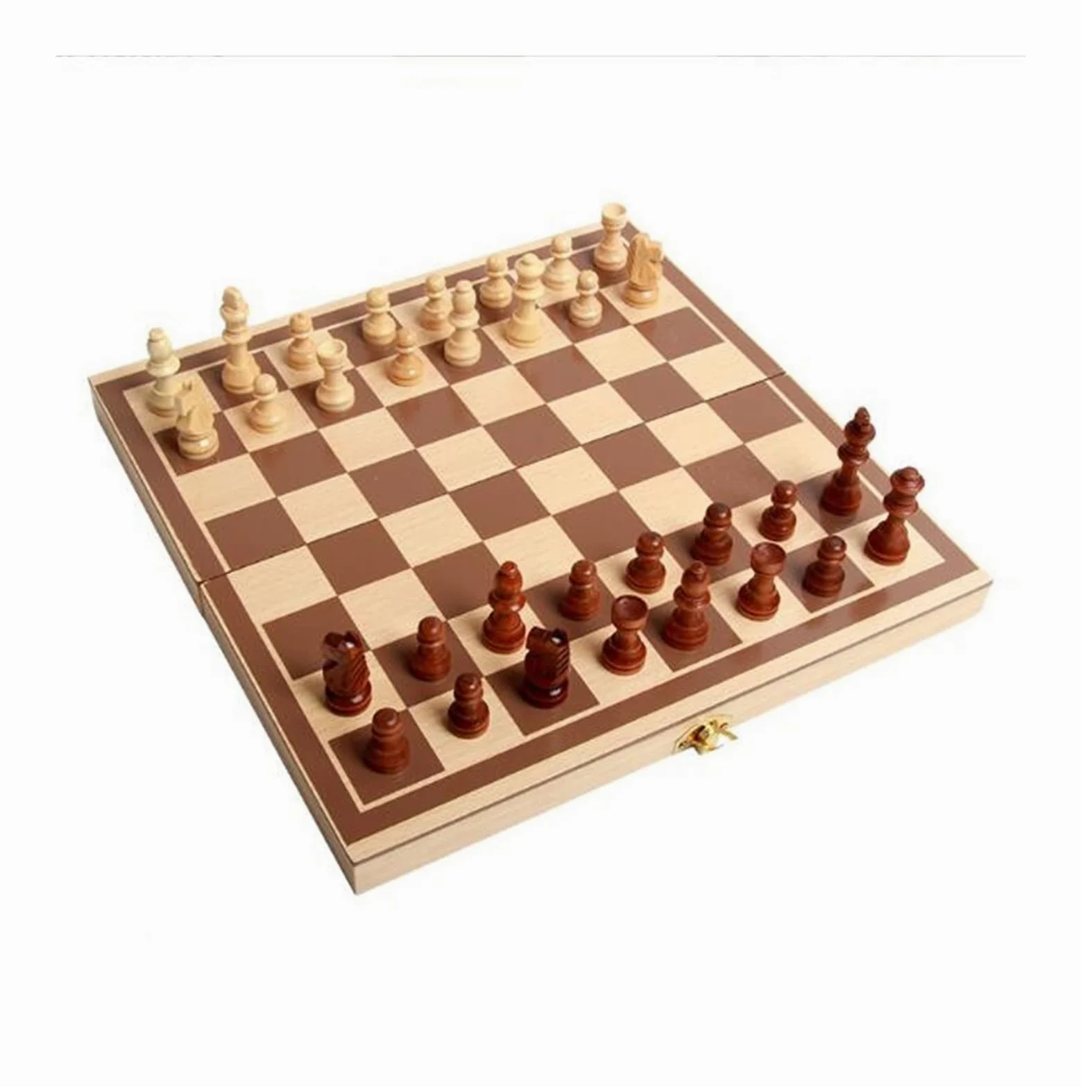 Set Scacchi Set di Scacchi da Gioco Tavolo 11,4x11,4 Pollici Standard in Legno Pieghevole Scacchiera Gioco