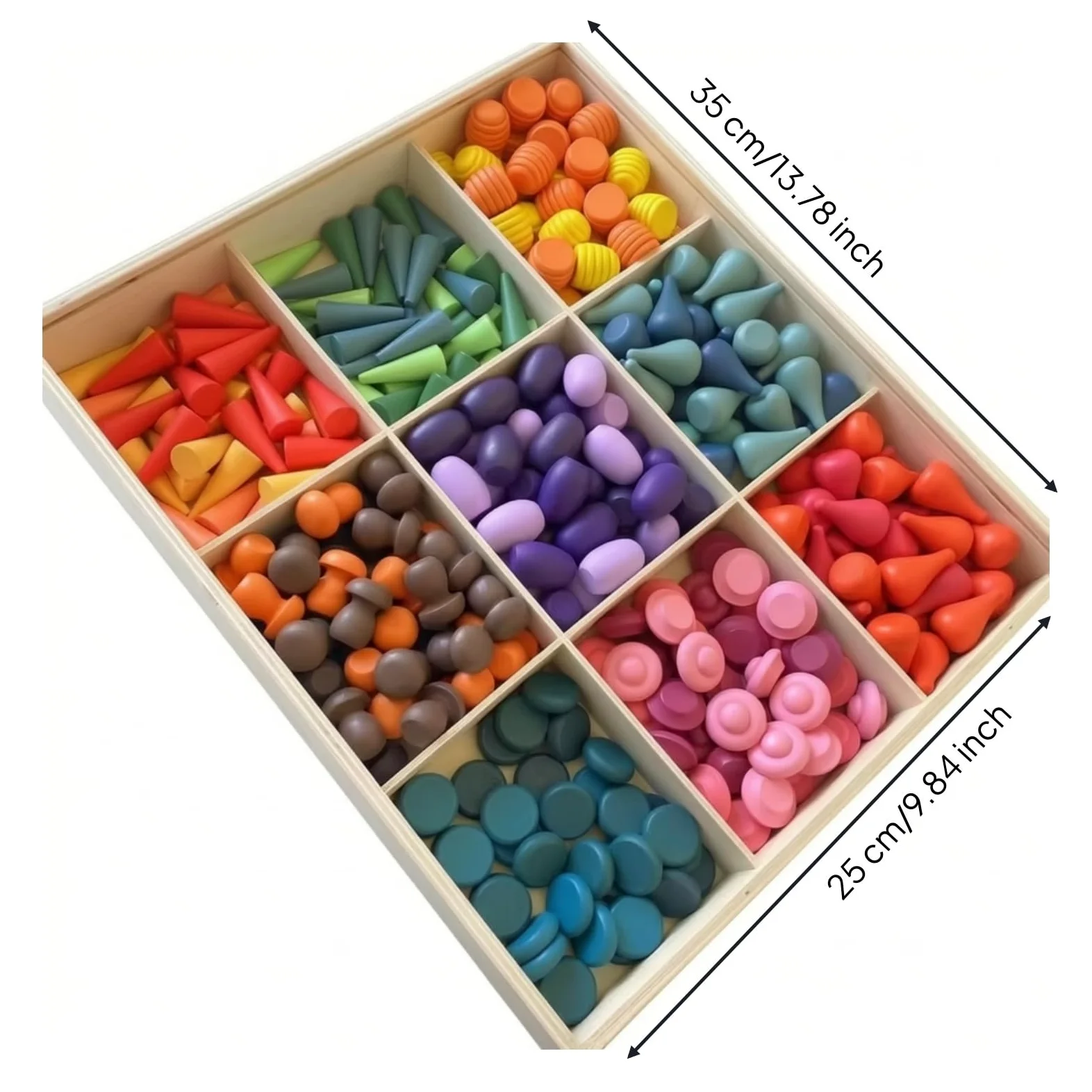 Gioco di Costruzioni in Legno Aperto, Style to 1 | educativo, Creativo, Blocchi struzione in Legno, per Scuola prescolare, Bambini, Neonati