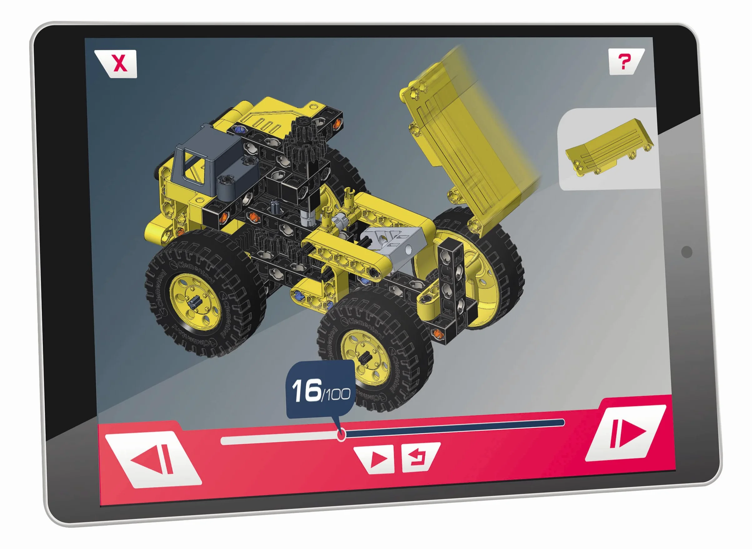 Clementoni - Mechanics Lab Camion Minero, Set di costruzione Camion con App a partire da 8 anni (55439)