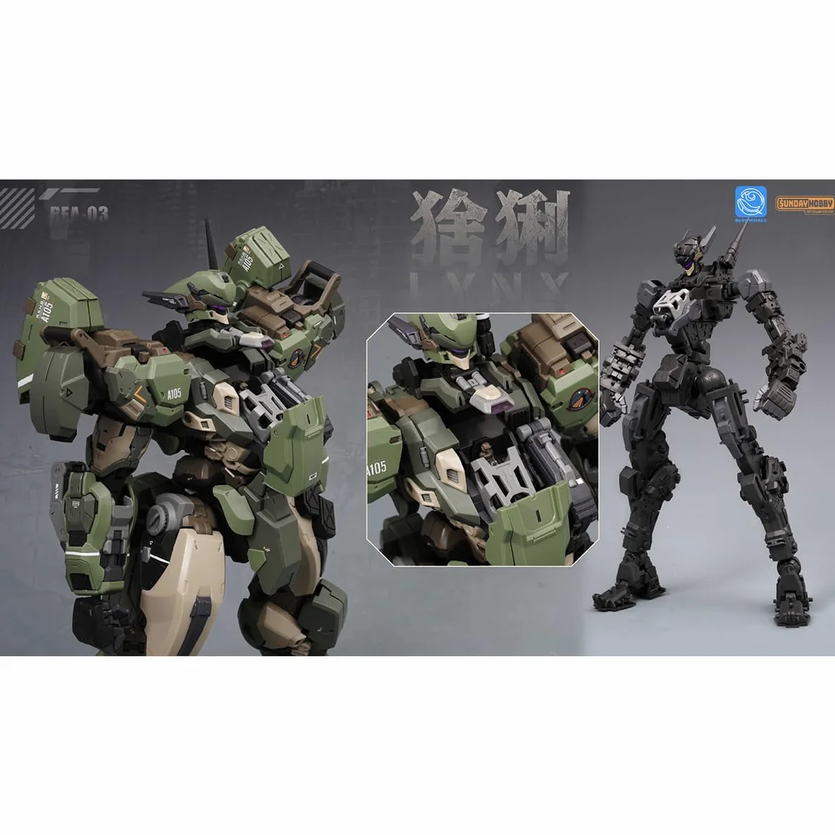 HiPlay Mingjiang Legend Blue Whale Series REA-03 Lynx 1/100 Scala Kit Modello da Montare