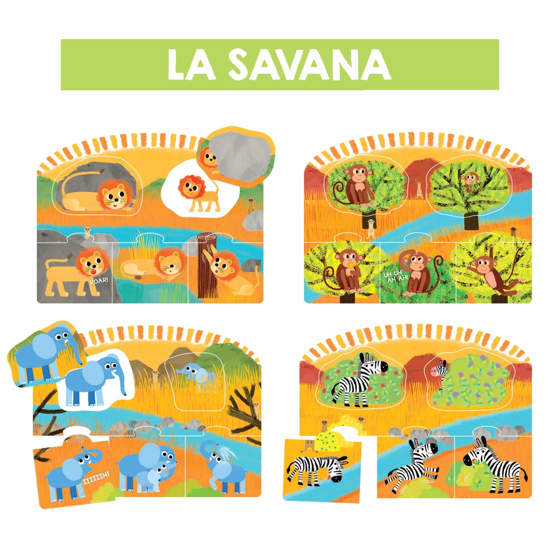 HEADU Chi Cosa Dove Giochiamo a Parlare Con Gli Animali Giochi Educativi 2-5 Anni Sviluppo Linguaggio Bambini Gioco Didattico