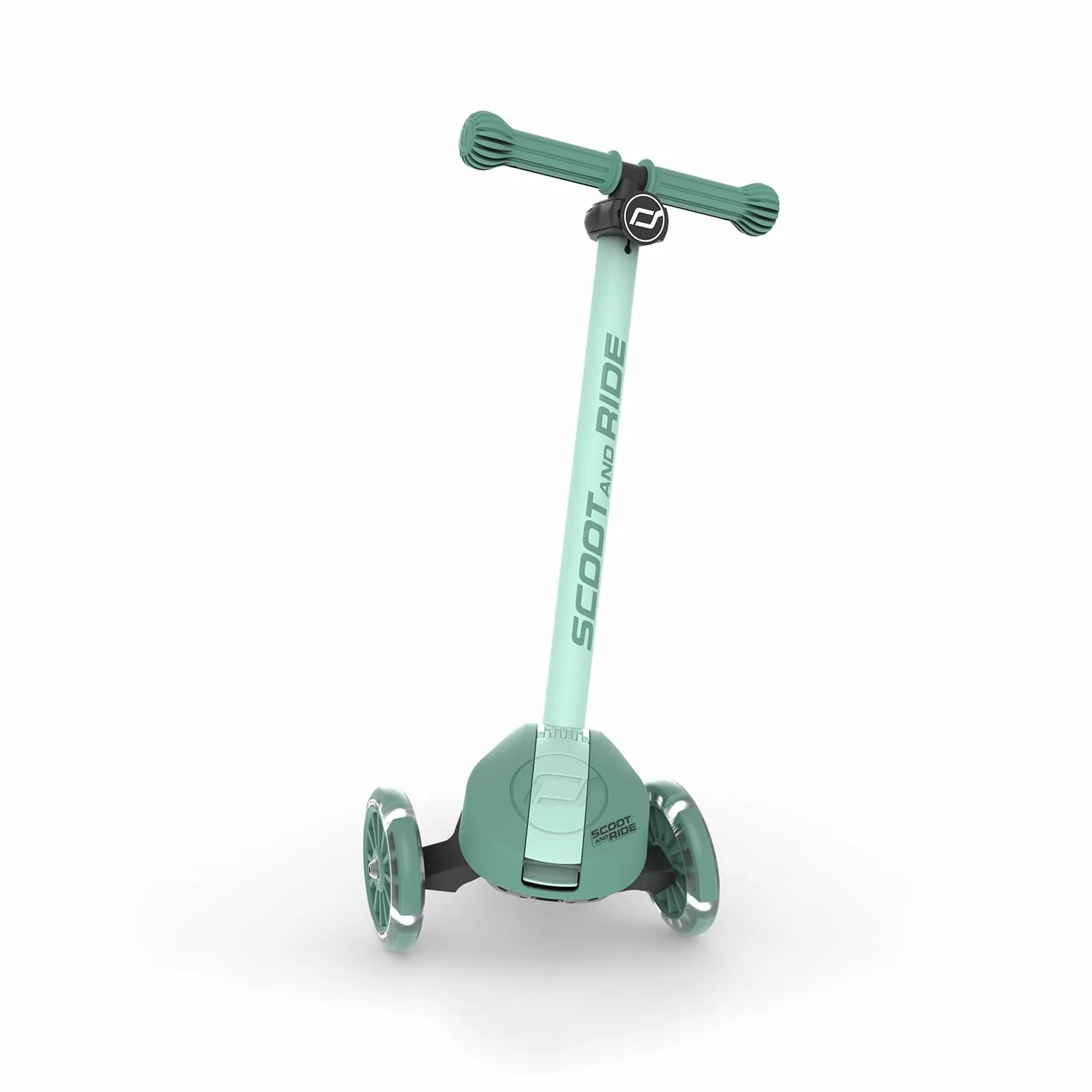 Scoot & Ride Highwaykick 3S Monopattino per bambini regolabile in altezza pieghevole sterzo a LED 96-130 cm