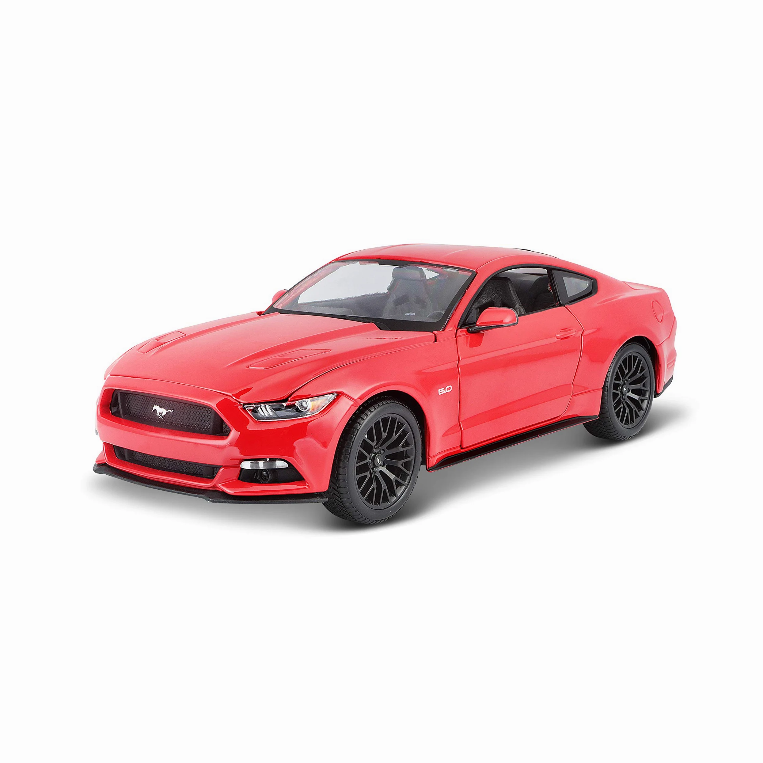 Maisto 31197-2015 Ford Mustang Modellino, Scala 1:18, Colori Assortiti: Rosso/Blu/Bianco