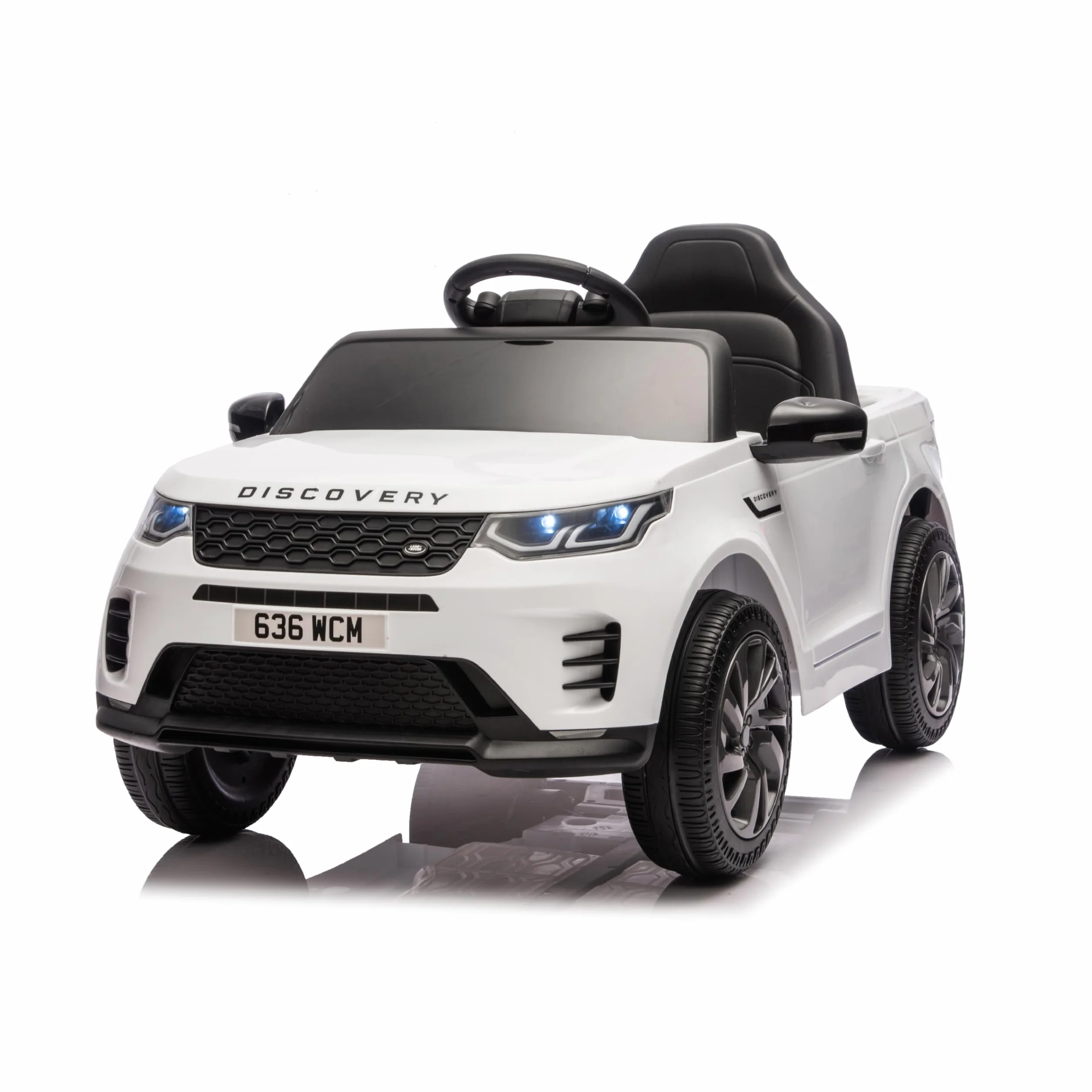 Baroni Toys Baby Car Land Rover Macchina ELettrica per Bambini da 3 Anni, Auto con Telecomando Parentale, Doppia Veloticà. Retromarcia, 95x61x51cm (Bianca)