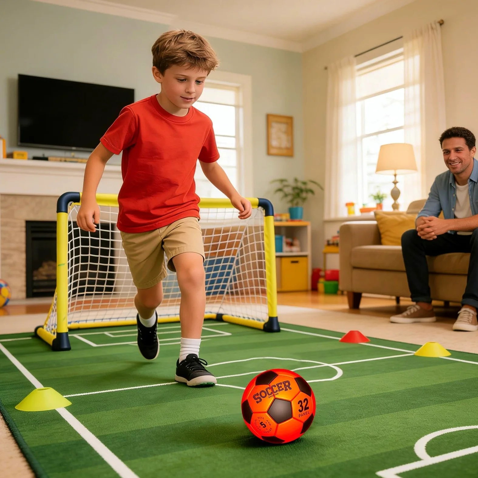 Pallone da Calcio Illuminato Pallone Ricaricabile con Pompa | Pallone LED Luminoso per Calcio per Età 8-15 Ragazzi Bambini Adulti Sport all'aperto Compleanno Giardini Patio Sentiero