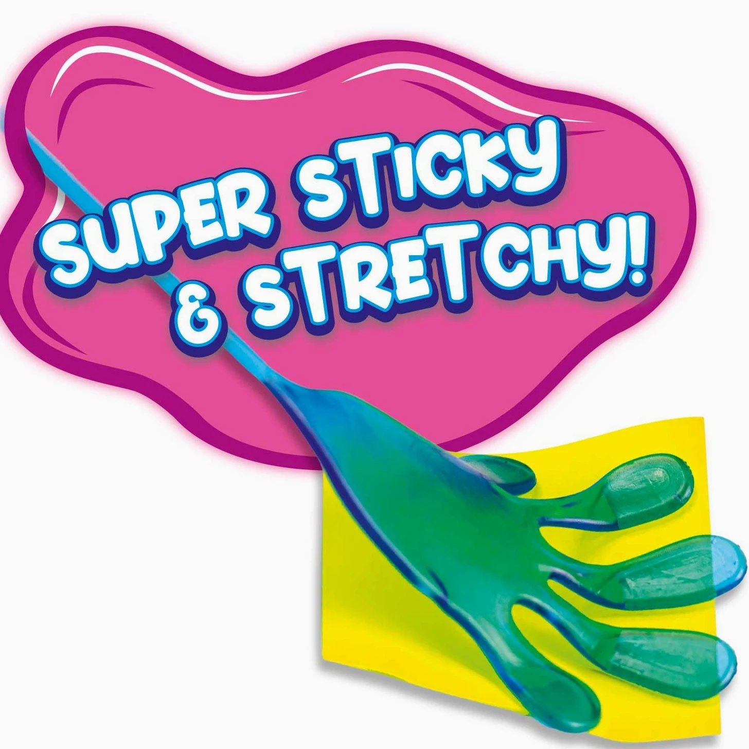 CRAZE MAGIC SLIME, Sticky Hand 12-pack - Sticky Hand per bambini XXL, 12x mani appiccicose per bambini con groff e glitter, super appiccicose ed elastiche