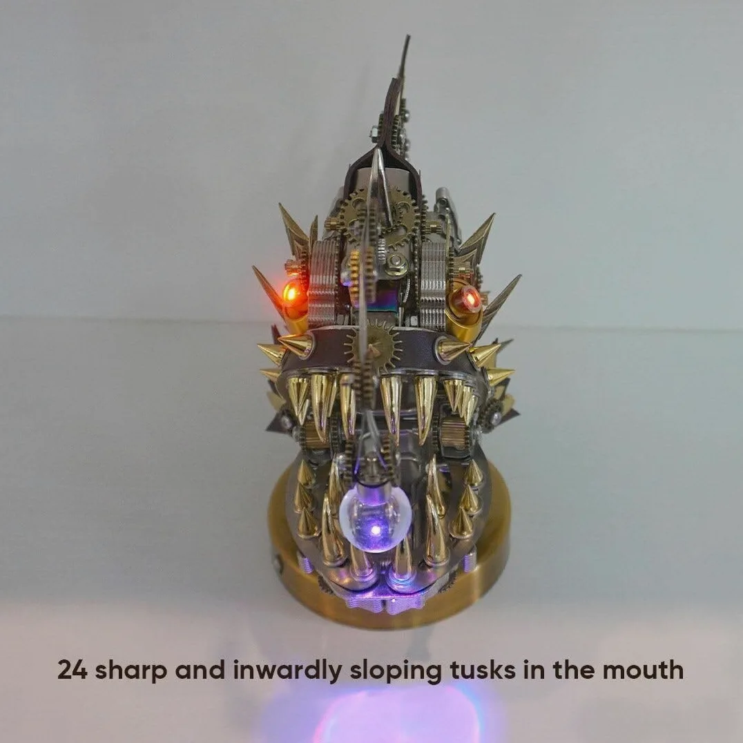 Modello di puzzle 3D Steampunk Lantern Fish - Kit di montaggio in metallo da 700+ pezzi for bambini e adulti, perfetto come regalo di Natale e Halloween