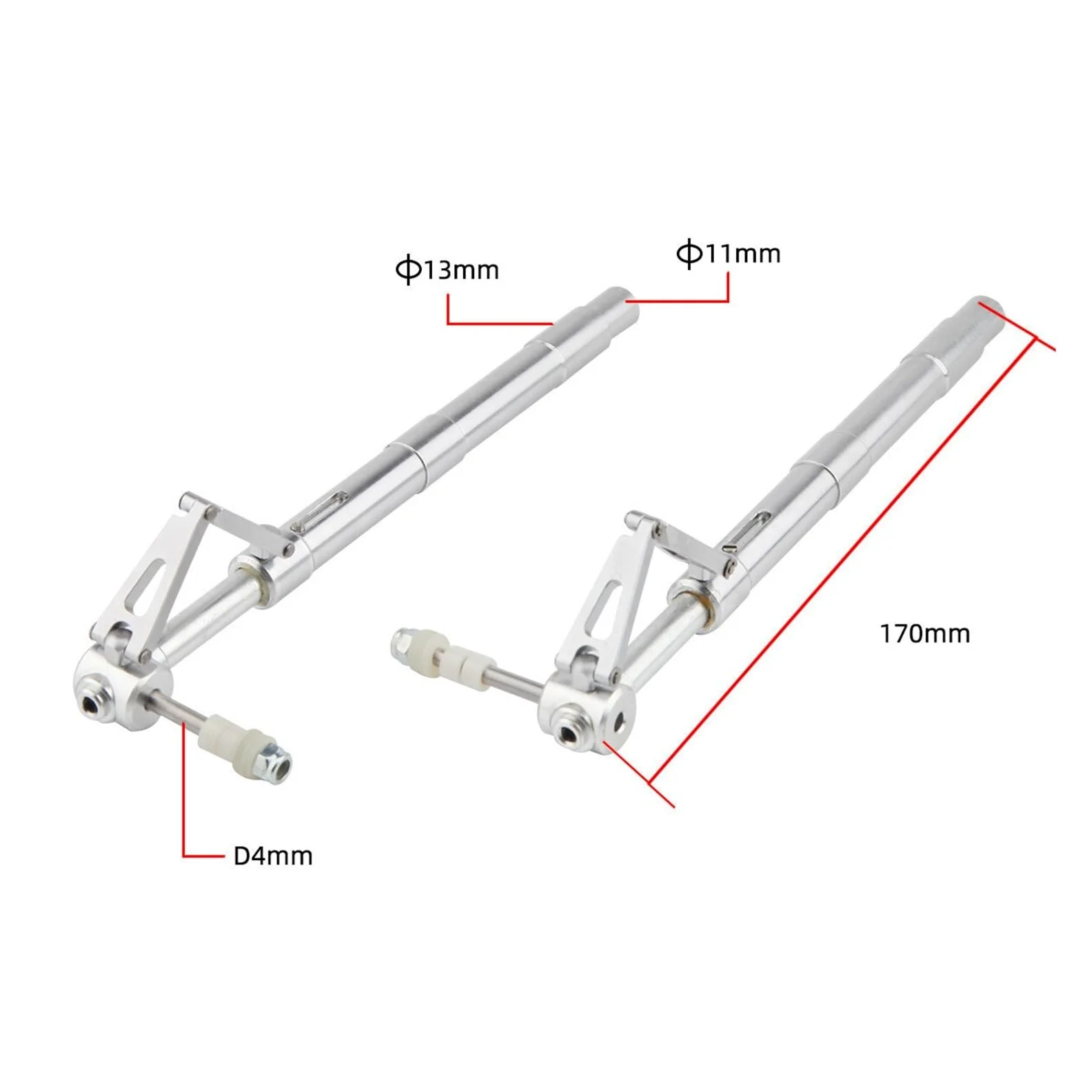 Carrello Di Atterraggio Antivibrante Da 11 Mm 170 Mm, For Drone Aereo RC | Carro da 170 mm, gambe ammortizzanti, adatto a tubi della fusoliera da 11 mm, quad aereo RC.