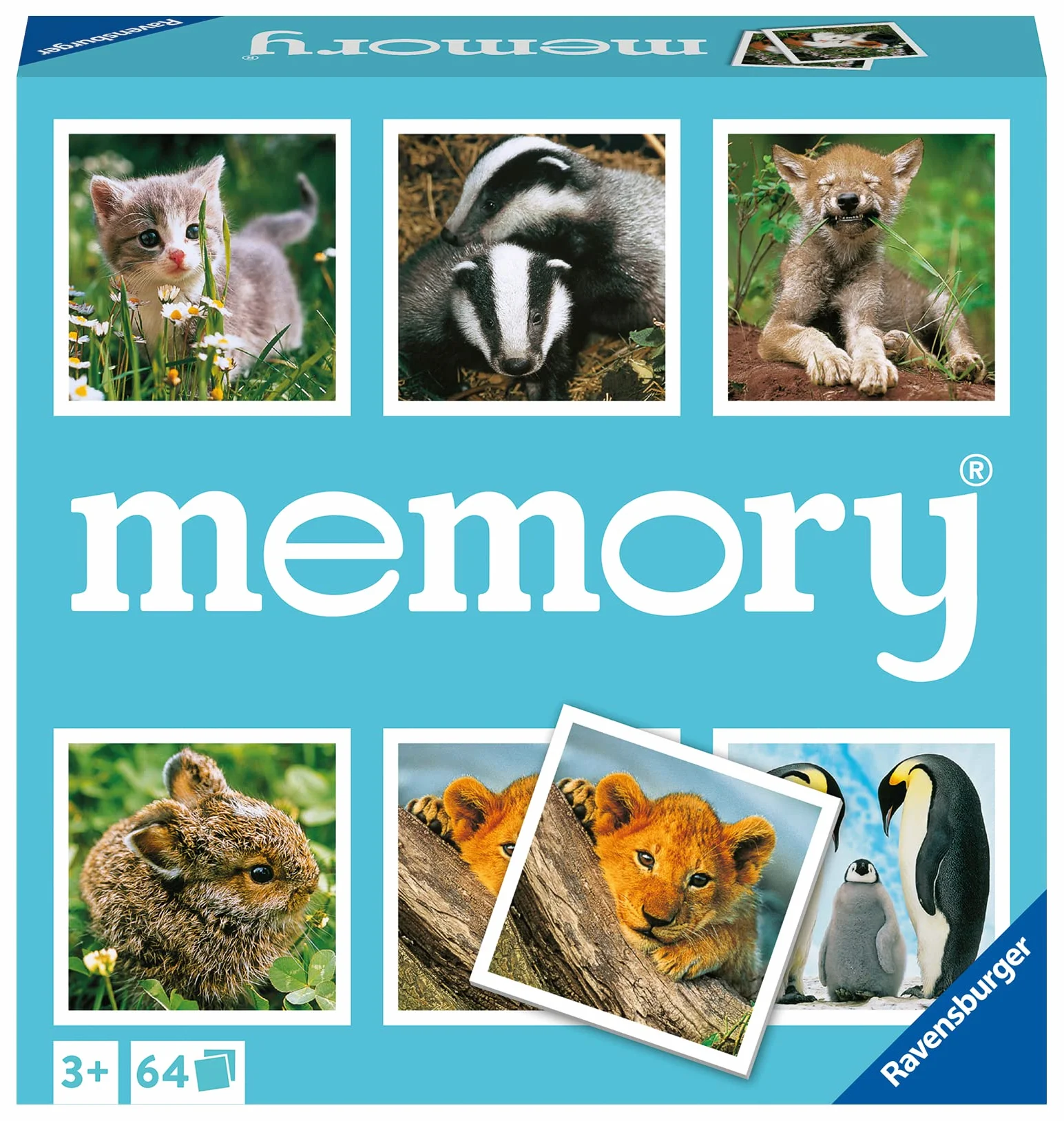 Ravensburger - Memory Animal Babies | Gioco Di Carte Per Tutta La Famiglia | Gioco Bambino 3 Anni O Più | 2-8 Giocatori | Giochi Carte Per Bambini | Regalo Bambini 3 Anni