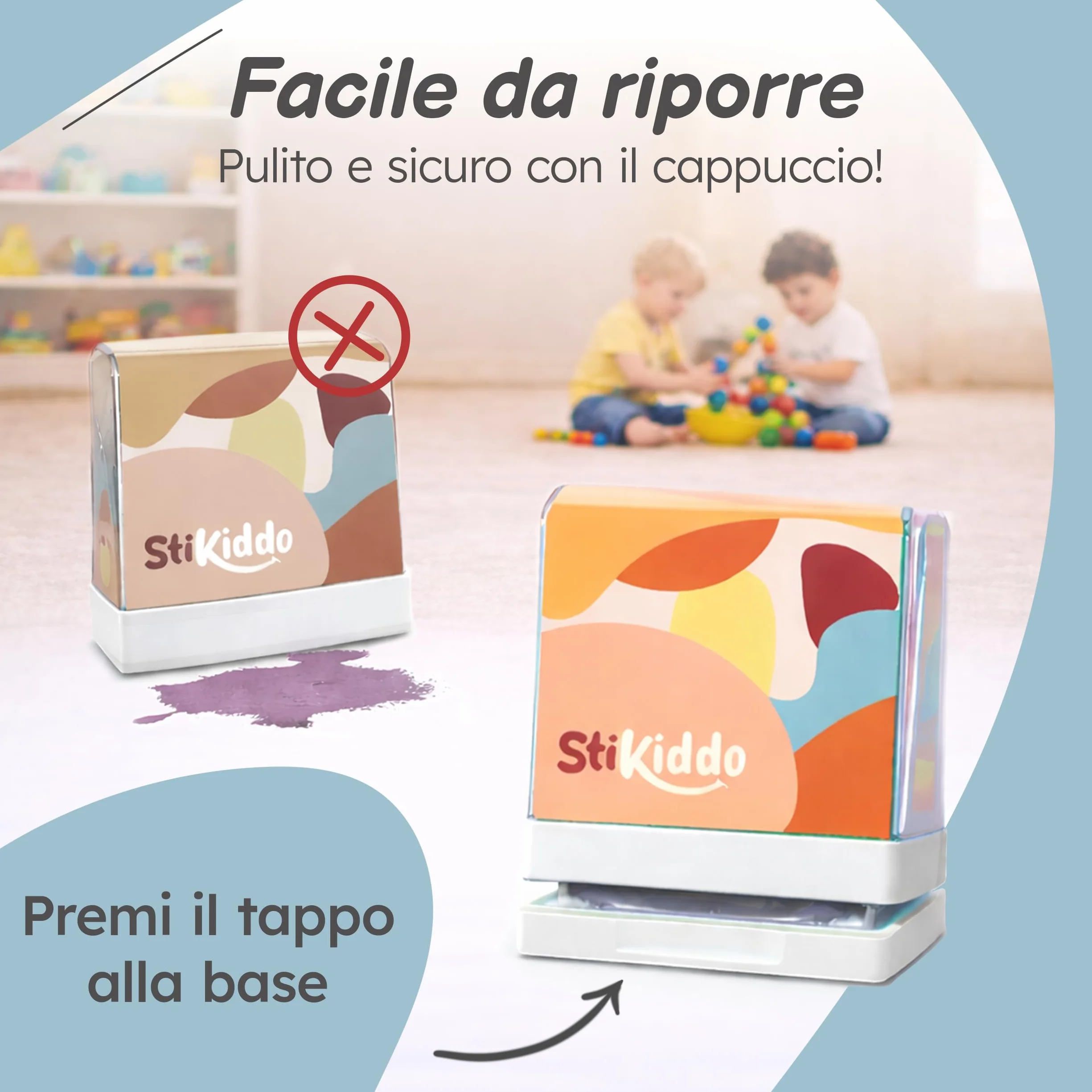 Timbro Personalizzato Per Bambini, Lavabile in Lavatrice per Abbigliamento e Oggetti