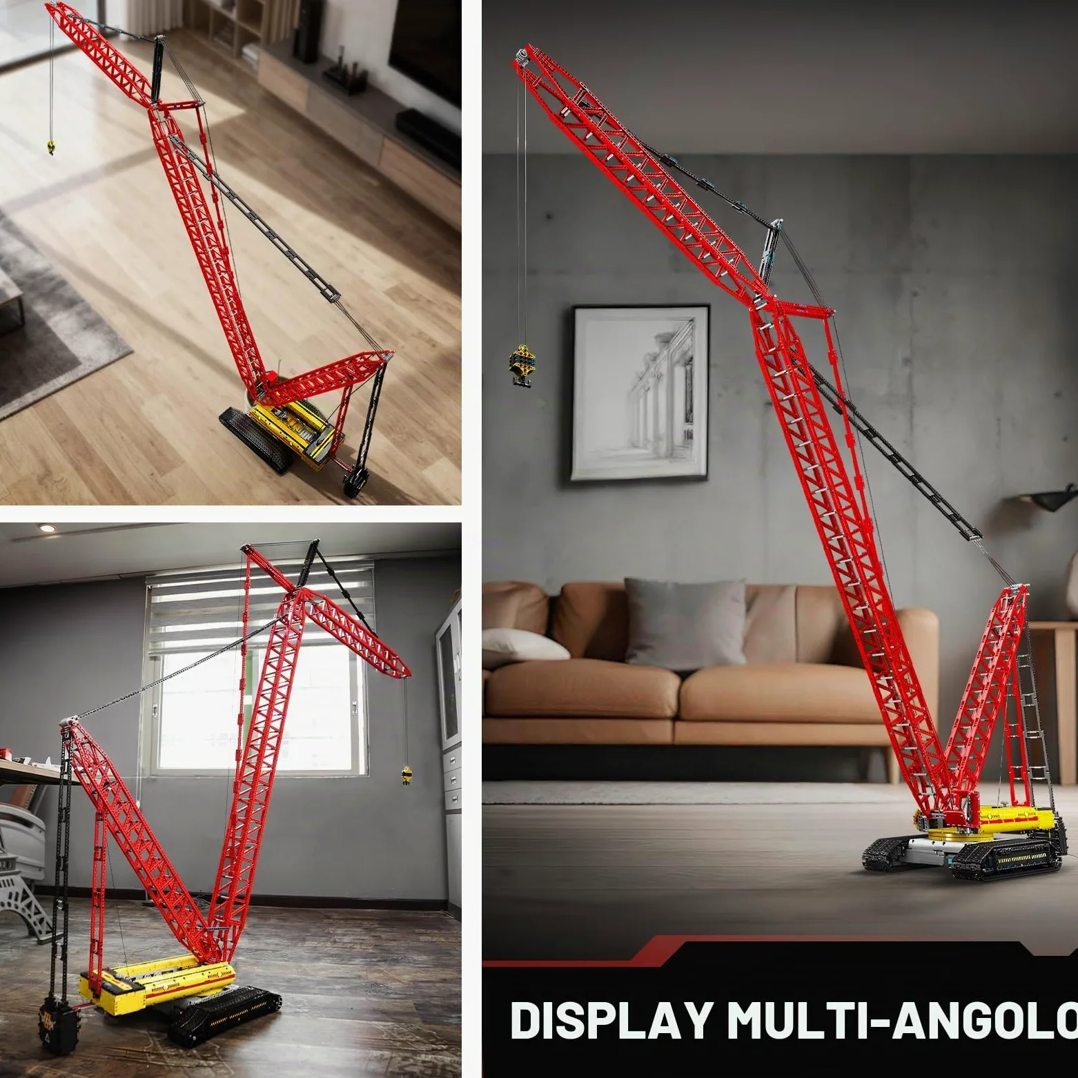 Mould King 17015 - Set di modellini per gru con 6 motori, per adulti