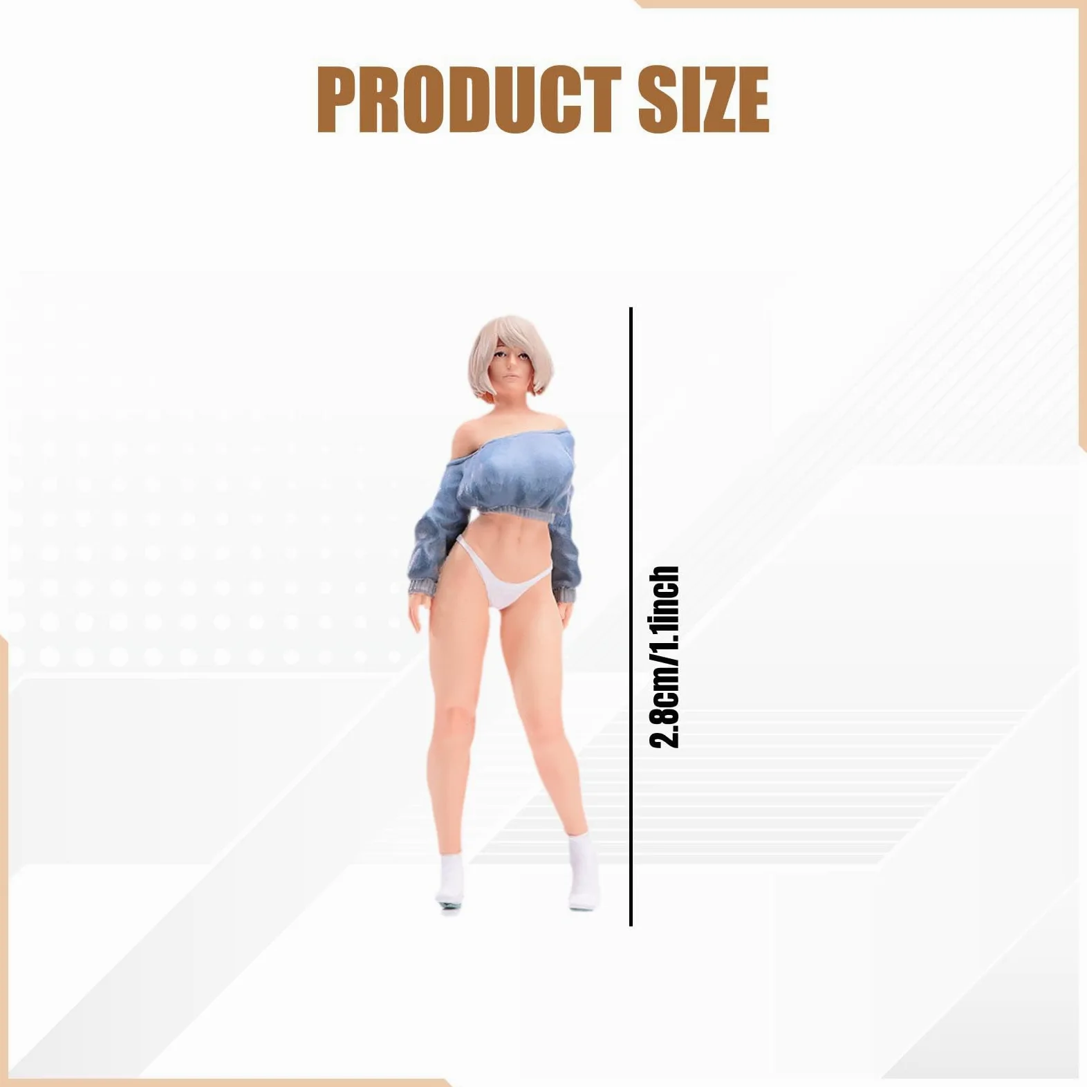 Miniatura Figura Donna Modelli Scena Diorama Accessori Bambola Casa Decorazione Oggetti Collezionismo Micro Paesaggio in Resina Dipinta