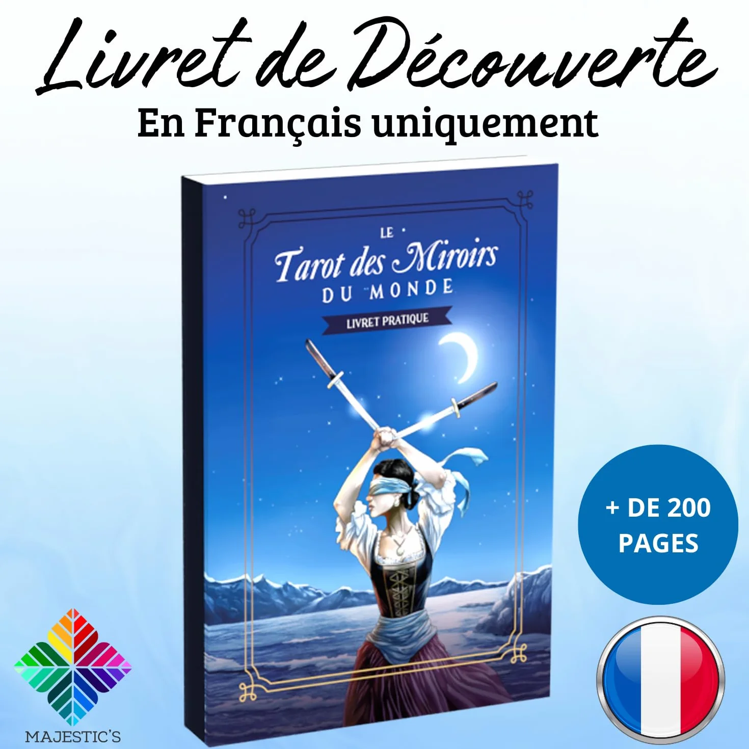 Tarocchi degli Specchi del Mondo 78 carte illustrate libretto Francese
