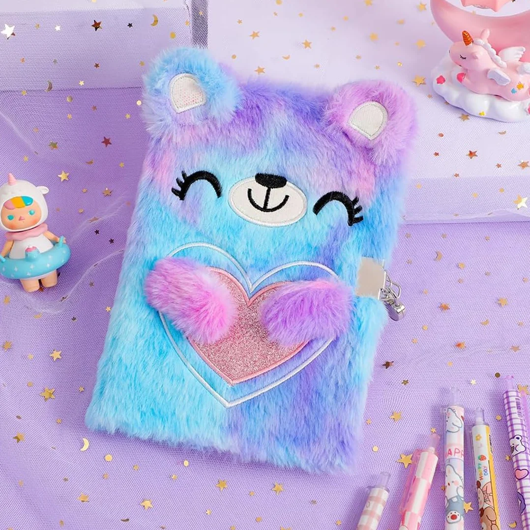 Diario in Peluche per Bambine A5 160 Pagine