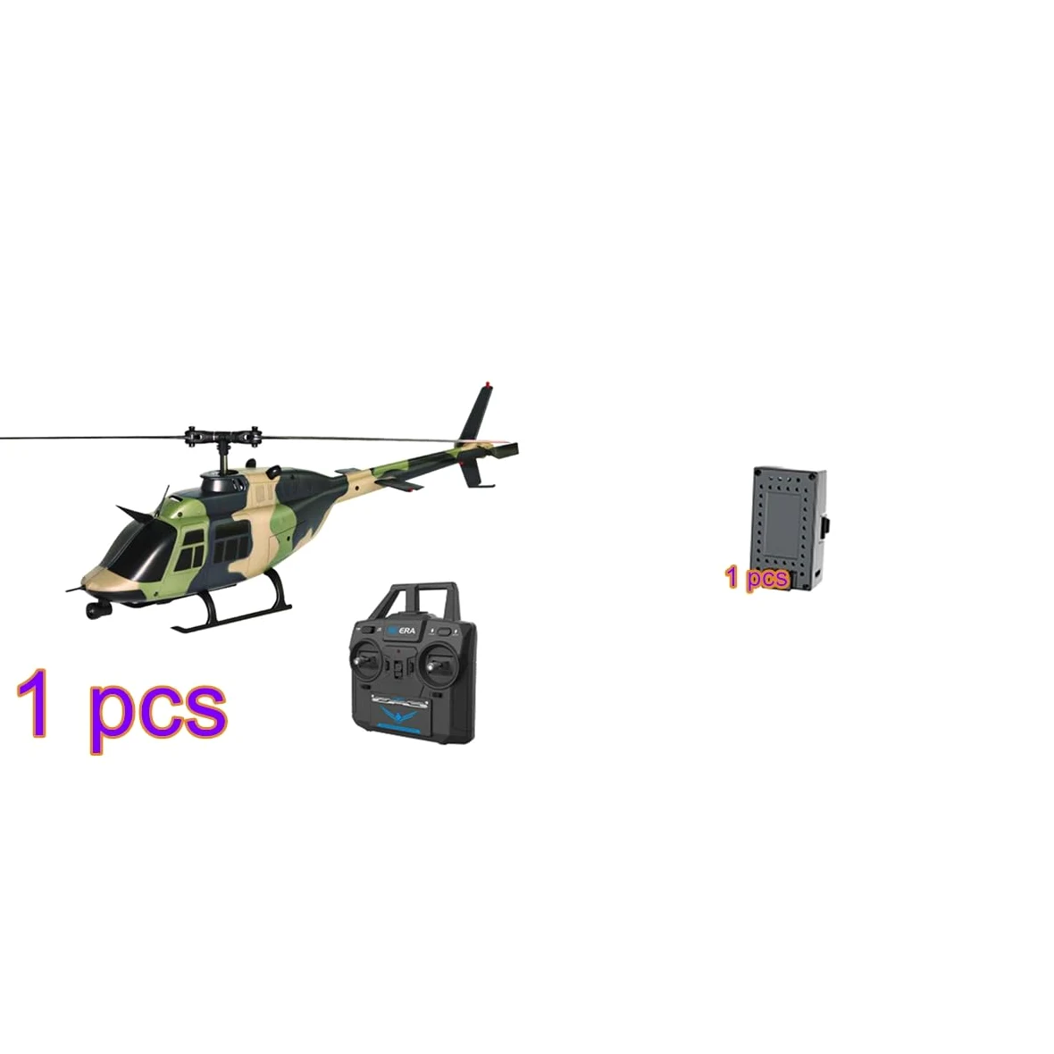 Elicottero RC C138 1/33 206, 2.4G 6CH RC Elicottero per esterni, hobby RC aereo con tenuta in altitudine, aeromobile radiocomandato, giocattolo per adulti RTF