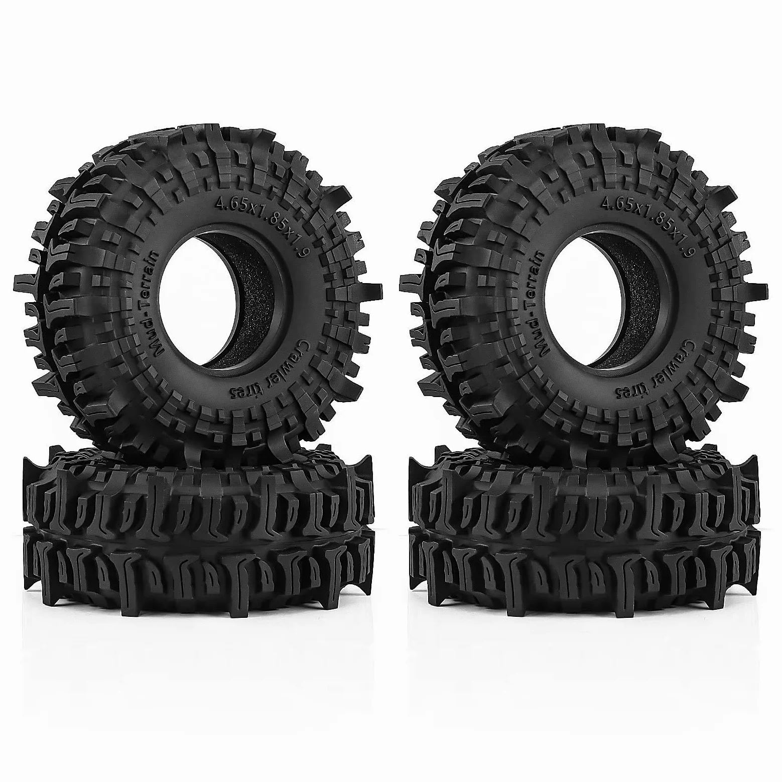 Per Axial Per SCX10 Per Traxxas Per TRX4 CrossRC Per Enduro Per Redcat Per WPL D90 1/10 RC Parti Automobili 1.9 Pollici 118mm Fango Pneumatici Fuoristrada Ricambi Modellini RC
