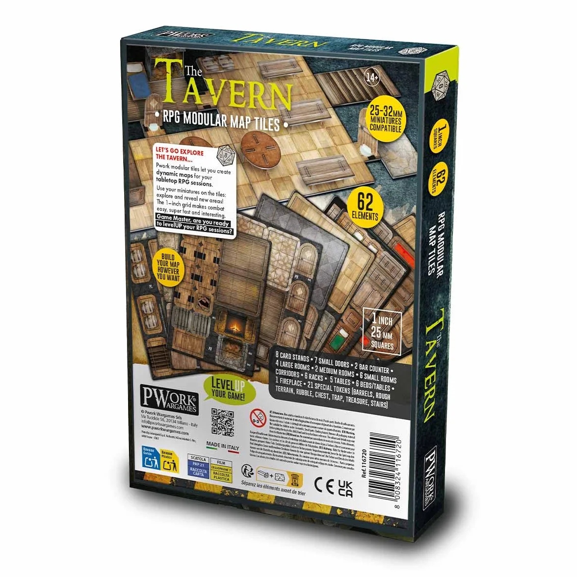 The Tavern - RPG Modular Map Tiles - double face cardboard tiles