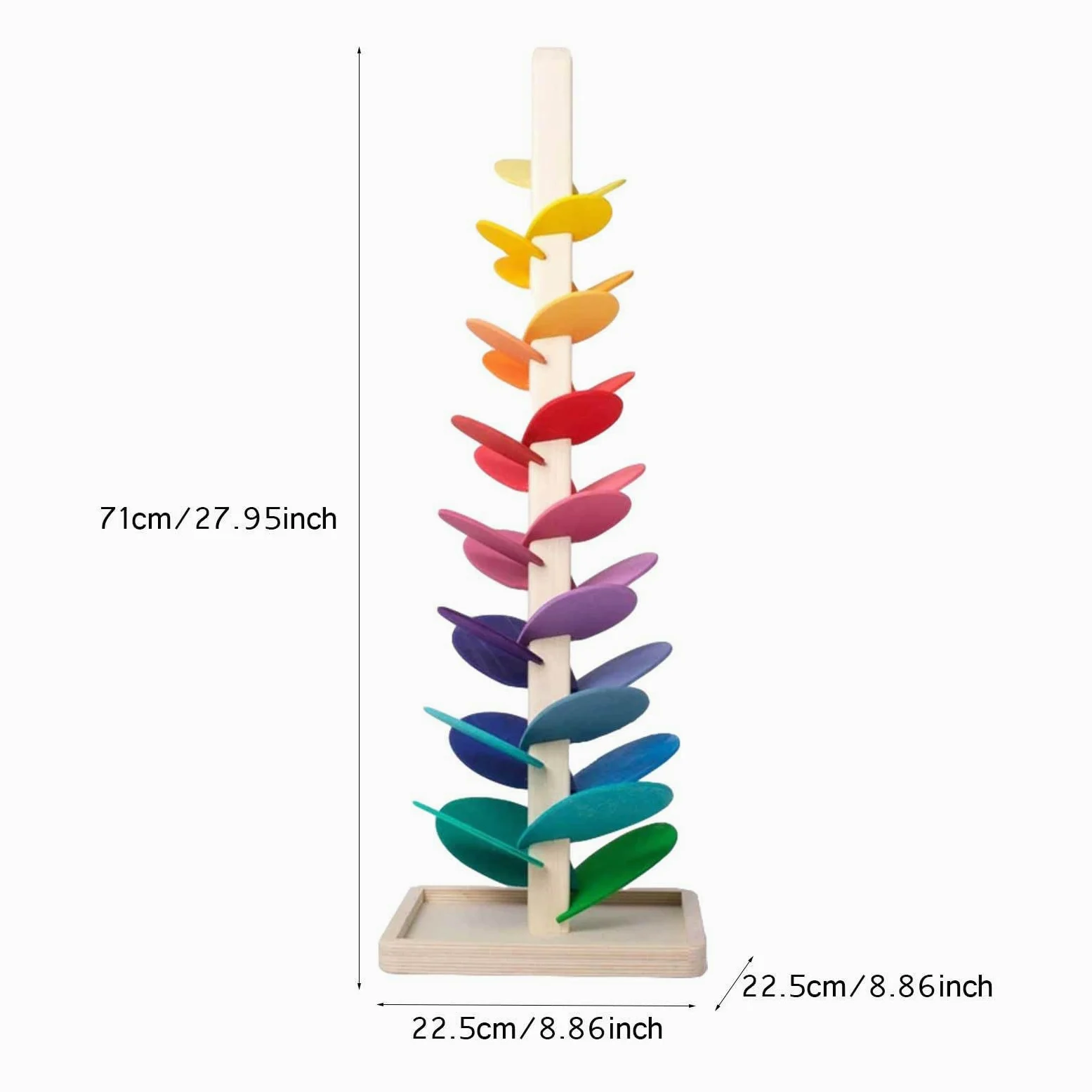 Generisch Rainbow Stacker | Developmental Toy Motor Skills Problema Solving Colorring Piramide con filettatura elicoidale gioco ingranaggi torre impilabile anelli piramide