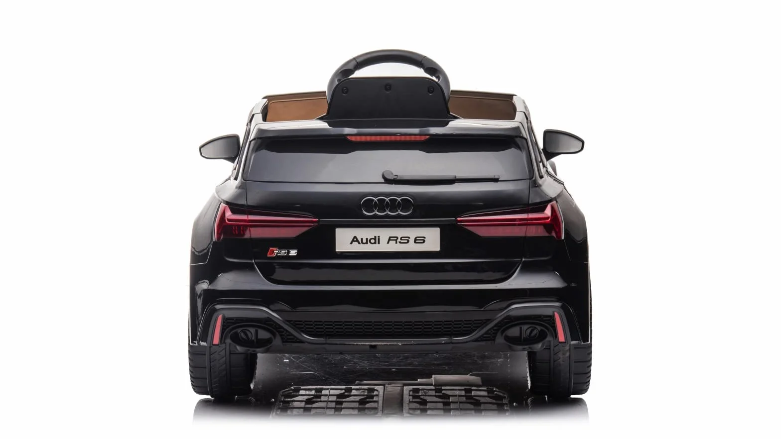 TOYSCAR Audi RS6 Macchina Elettrica per Bambini 12V Doppio Motore Telecomandata Sedile in Pelle