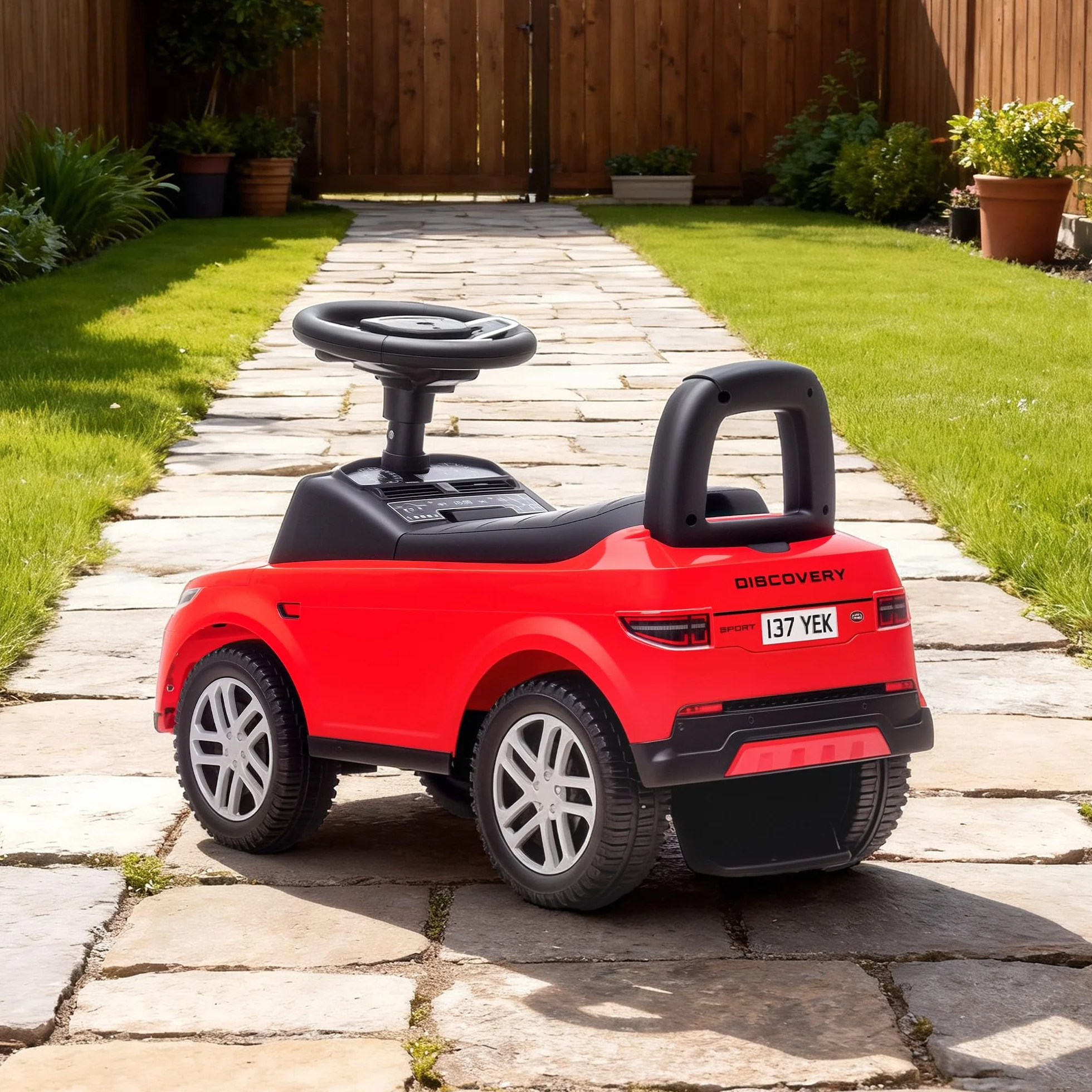AIYAPLAY Land Rover Discovery Macchina Primi Passi Bambini 65.5x28x42 cm Rosso