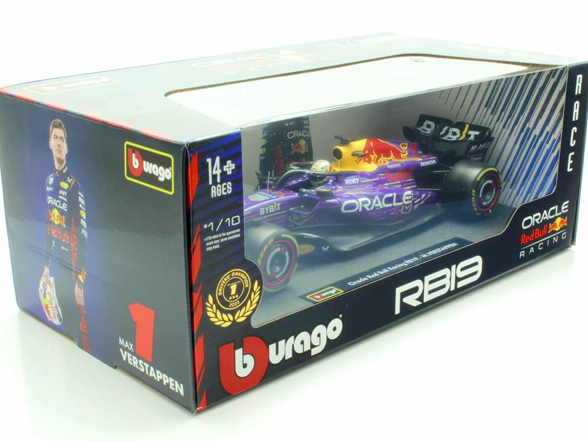 VERSTAPPEN RED BULL RB19#1 Vincitore GP LAS VEGAS Formula 1 F1 - scala 1/18 30cm Modello Auto DieCast Bburago 18-18003V-L