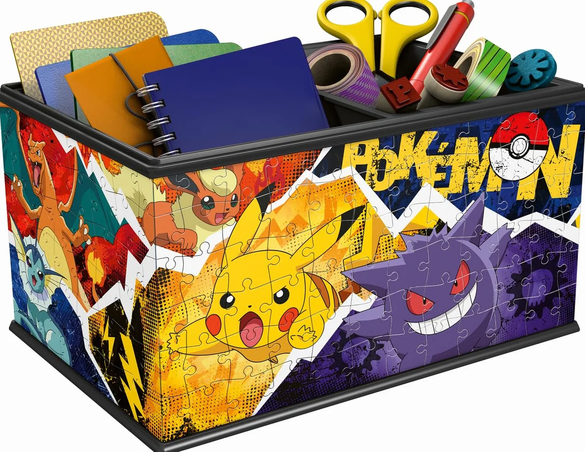 Ravensburger - Puzzle 3d Pokemon Storage Box | Puzzle 3d Bambini A Partire Dagli 8 Anni | Modellismo Da Costruire Bambini Di 216 Pezzi | Regalo Bambino 8 Anni E Più