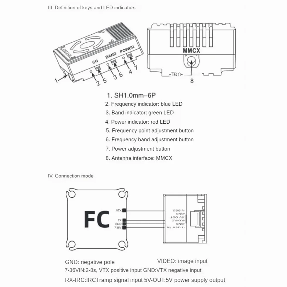 Trasmettitore Video FPV VTX Ad Alta Potenza 4.9G 2.5W VTX 25mW/400mW/800mW/1600mW/2500mw per Droni RC A Lunga Distanza