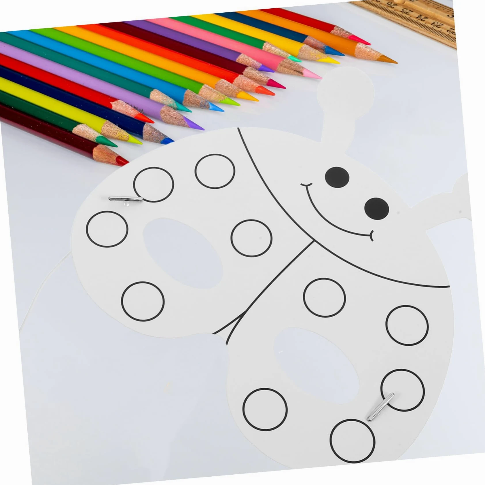 TOYANDONA Set Maschere Animali per Bambini da Colorare DIY con Pig Mask in Carta e Plastica, con Pennarelli Acquerello per Feste, Performance e Artigianato Stile Casuale