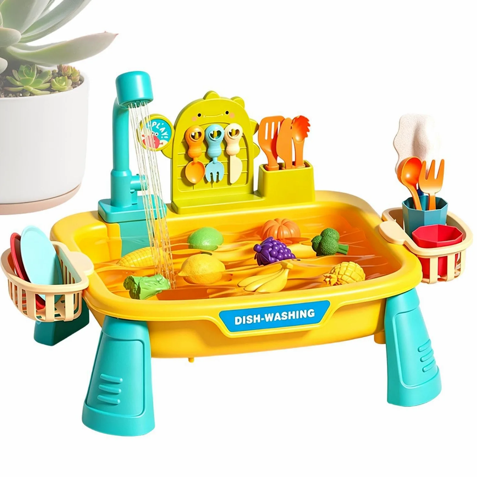 Per Bambini Con Acqua Corrente Giocattoli Sensoriali Elettrici Di Lavaggio | Tavolo Acquatico Esterno per Bambini Interno Esterno Cucina Bagno Giardino Scuola Materna