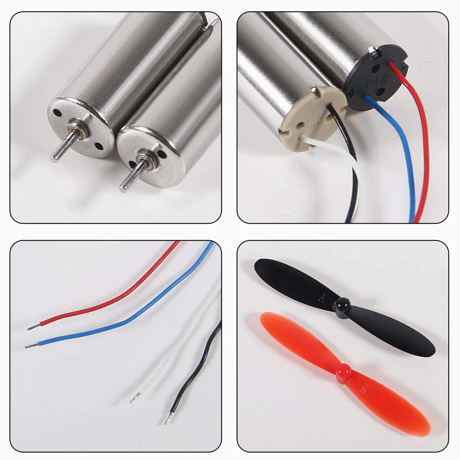 8pcs 8520 Coreless Motore 8.5 x 20mm Spazzolato Motori Hollow Cup Drone Motor+8pcs 55mm CW CCW Elica per DIY Micro Quadcopter RC Drone