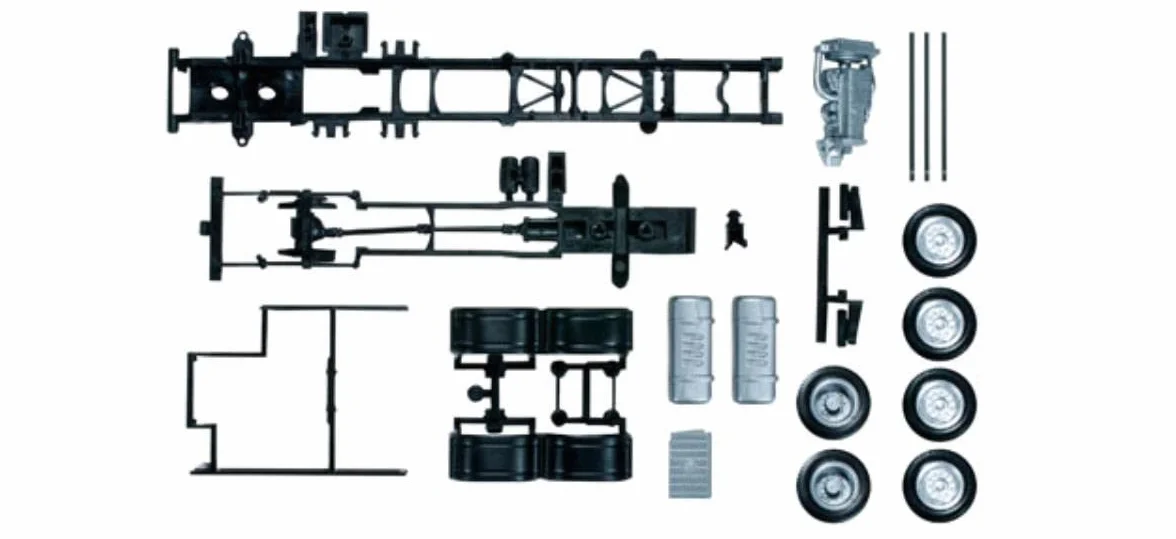 Herpa - 083 669 - Mercedes-Benz - Actros 2011 Telaio Truck 3-assiale - 7,45 M - 2 Camere