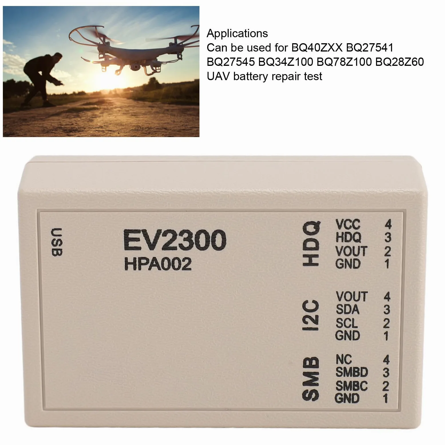 Programmatore Debugger Batteria Drone EV2300 per BQ40ZXX BQ27541