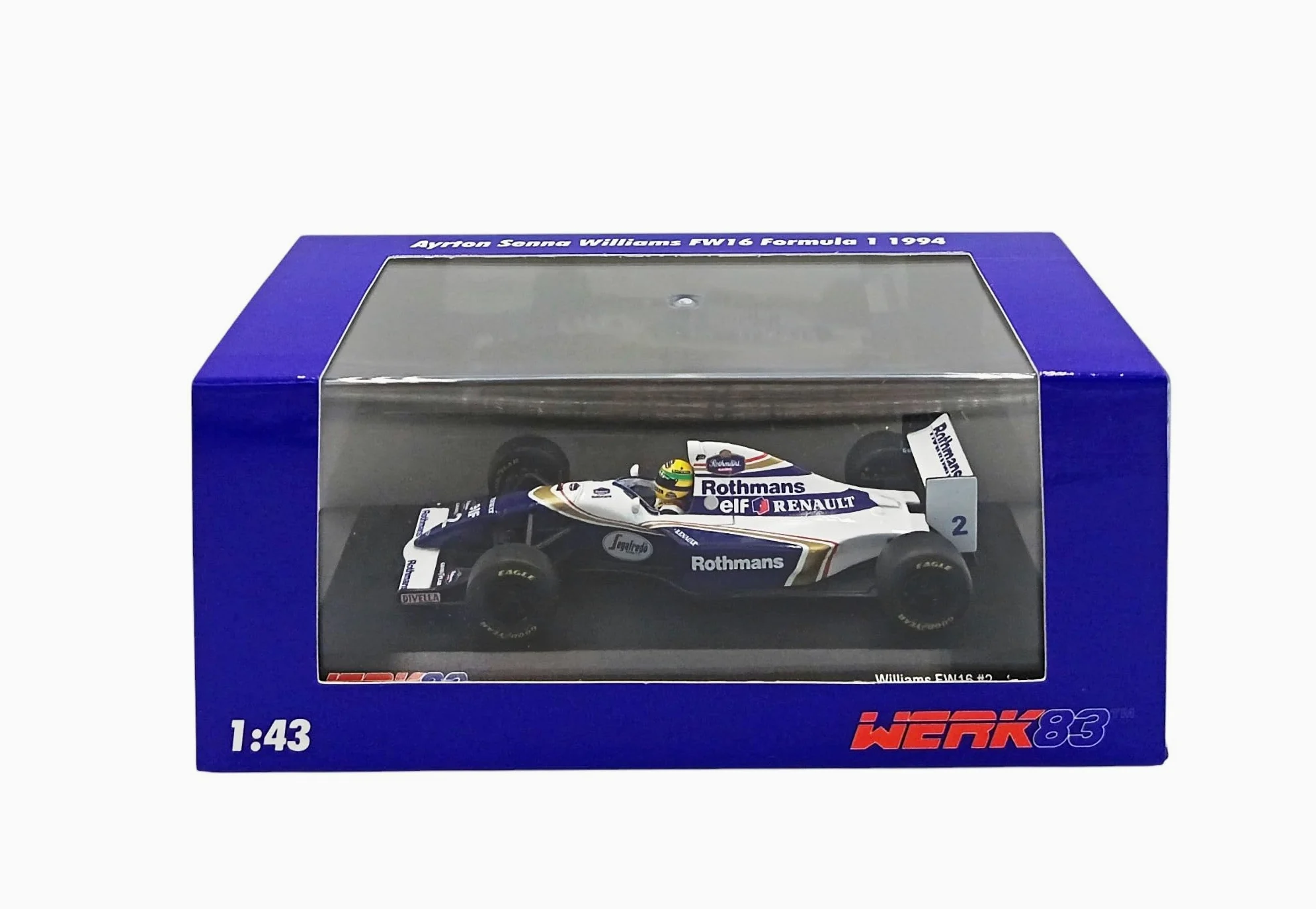 OPO 10 Auto di Formula 1 Compatibile con Renault Williams FW16#2 Ayrton Senna GP del Brasile 1994 - Scala 1/43 W430008
