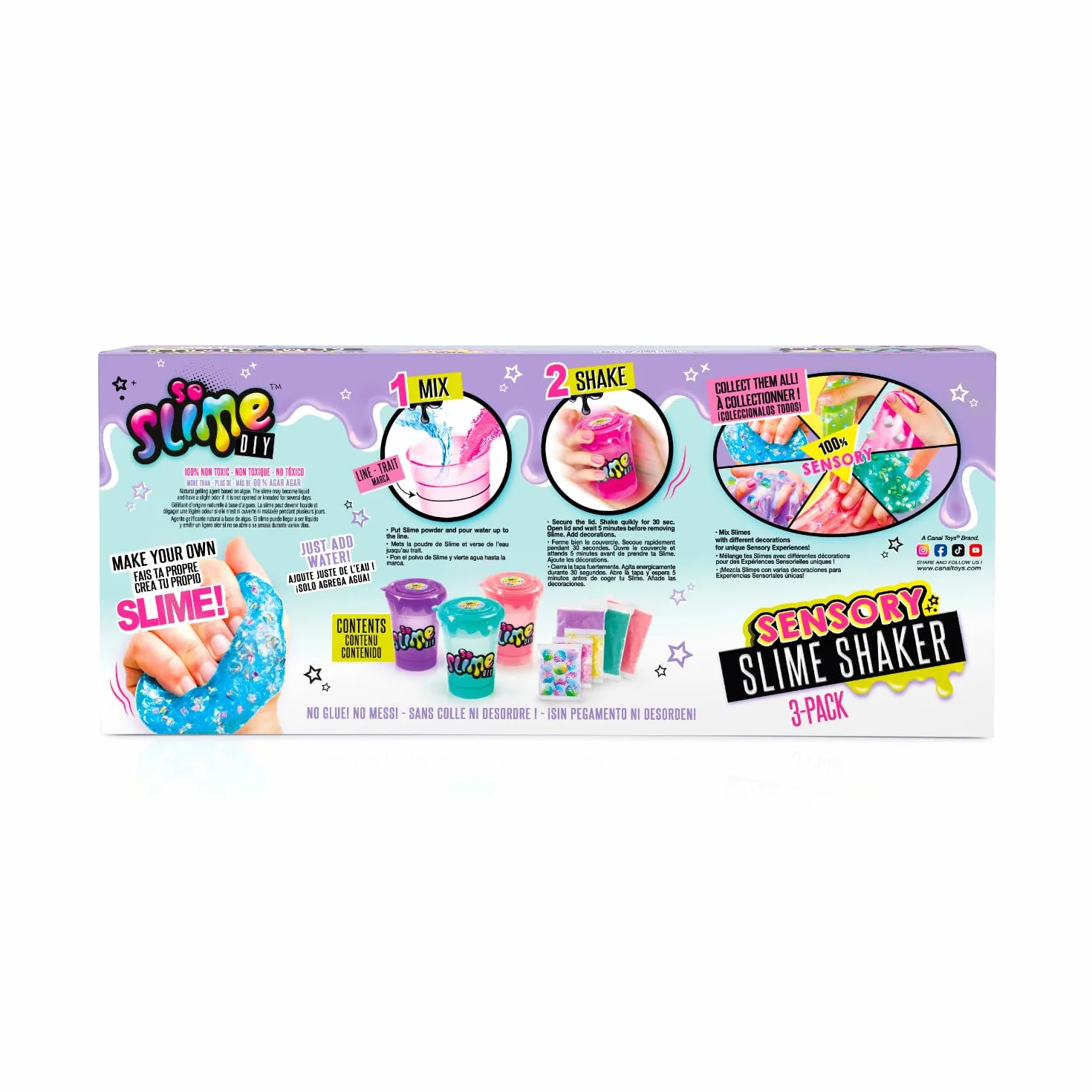 Canal Toys So Slime DIY Kit 3 Rainbow Slime per Bambini Giocattolo Creativo SSC 003