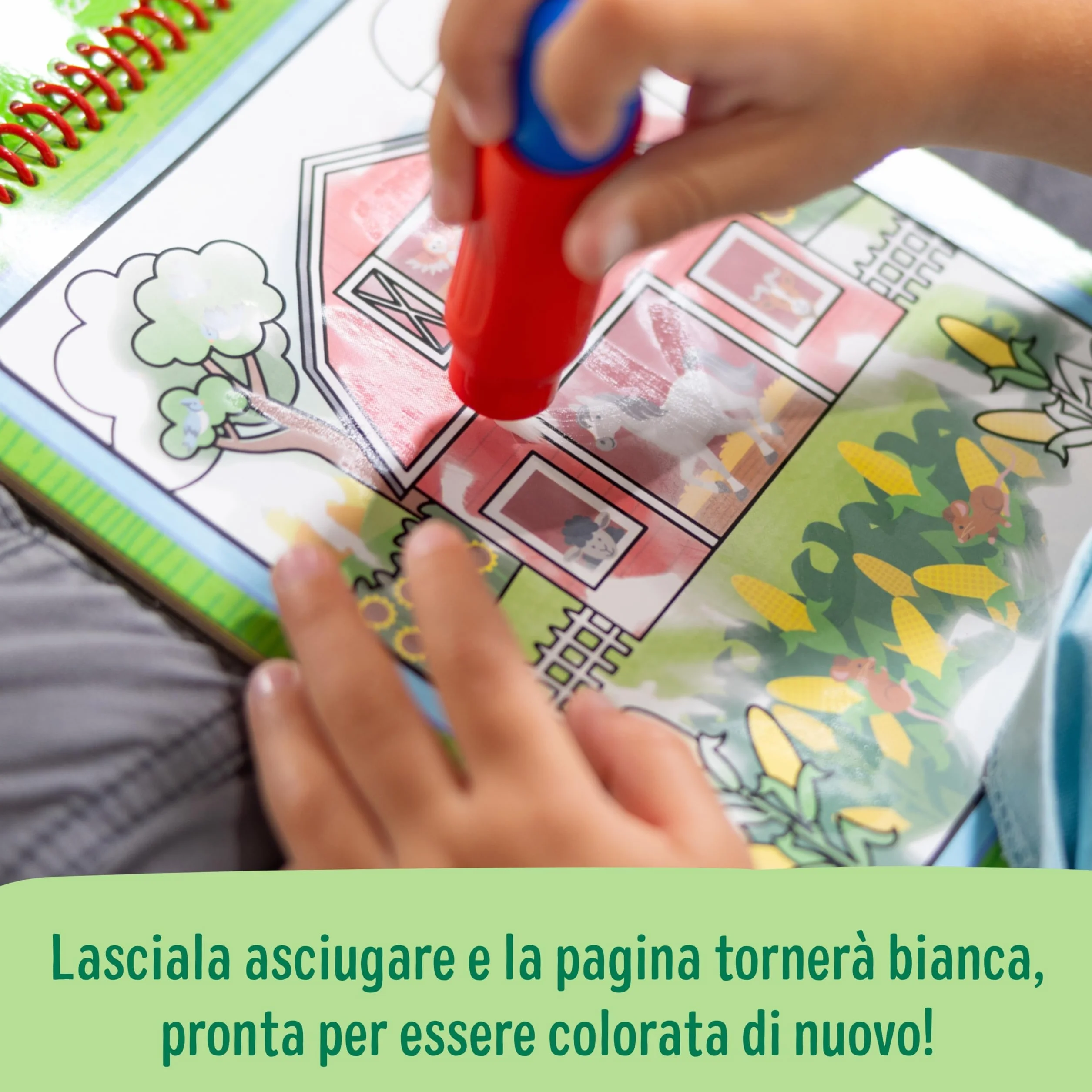 Melissa & Doug Water Wow! Libro Magico da Colorare con Pennello ad Acqua Fattoria, Gioco Educativo per Bambini 3+