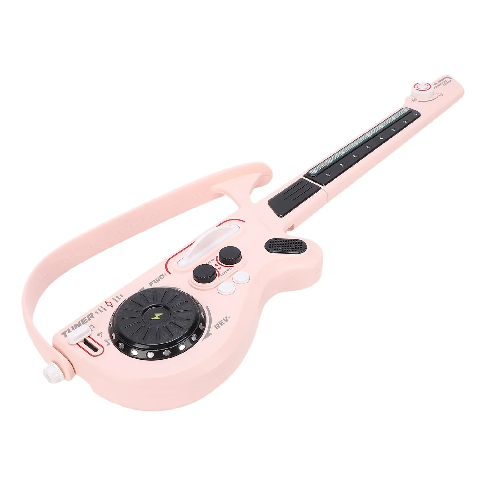 Topiky Chitarra Elettrica per Bambini con Design Senza Corde e Luci LED Colorate, Dai 3 Anni in su (PINK)