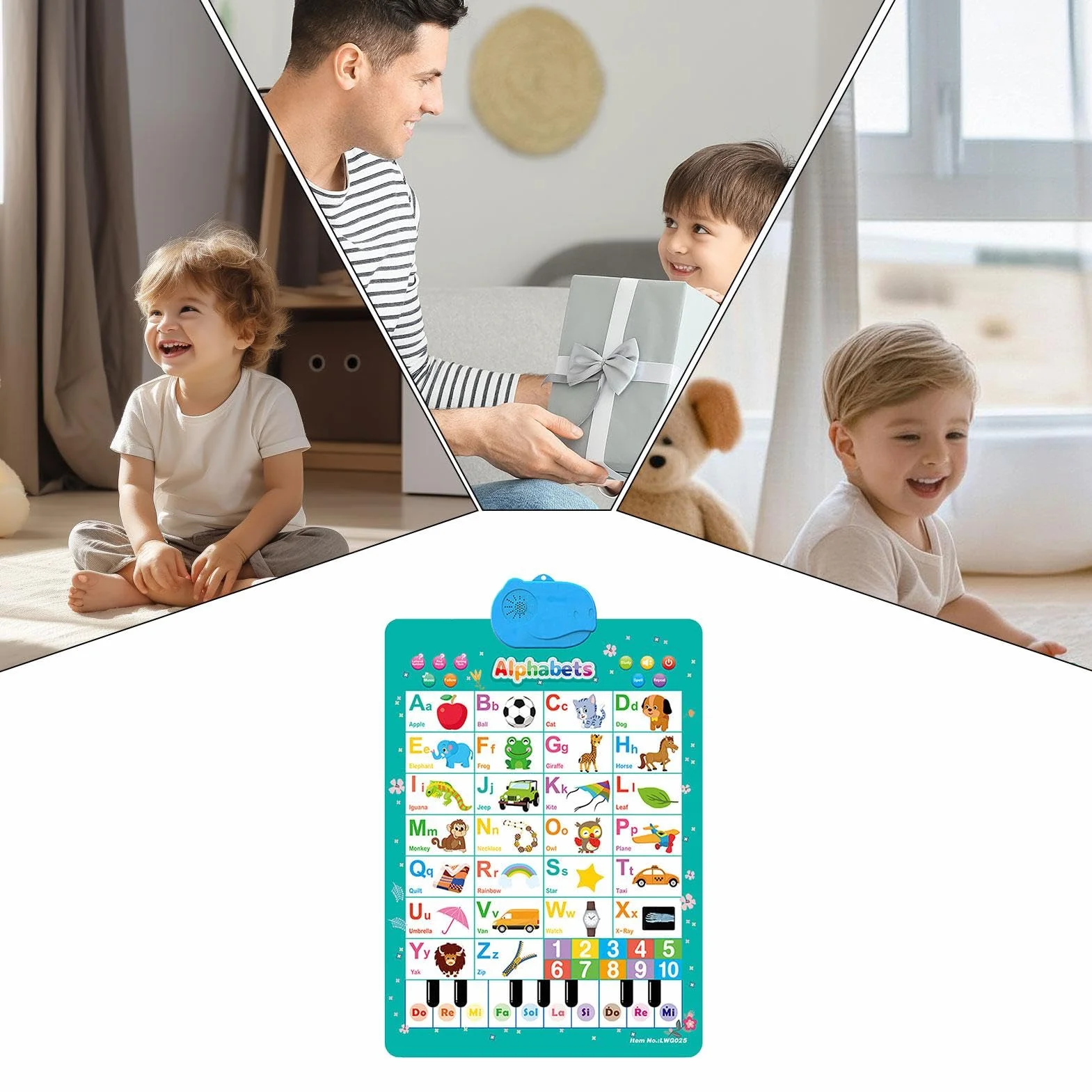 Sound Wall Phonics Chart, Interactive Educational Colorful Sound Posters, Electronic Alphabet Pronunciation Learning Chart for Preschool, Kindergarten, Boys and Girls