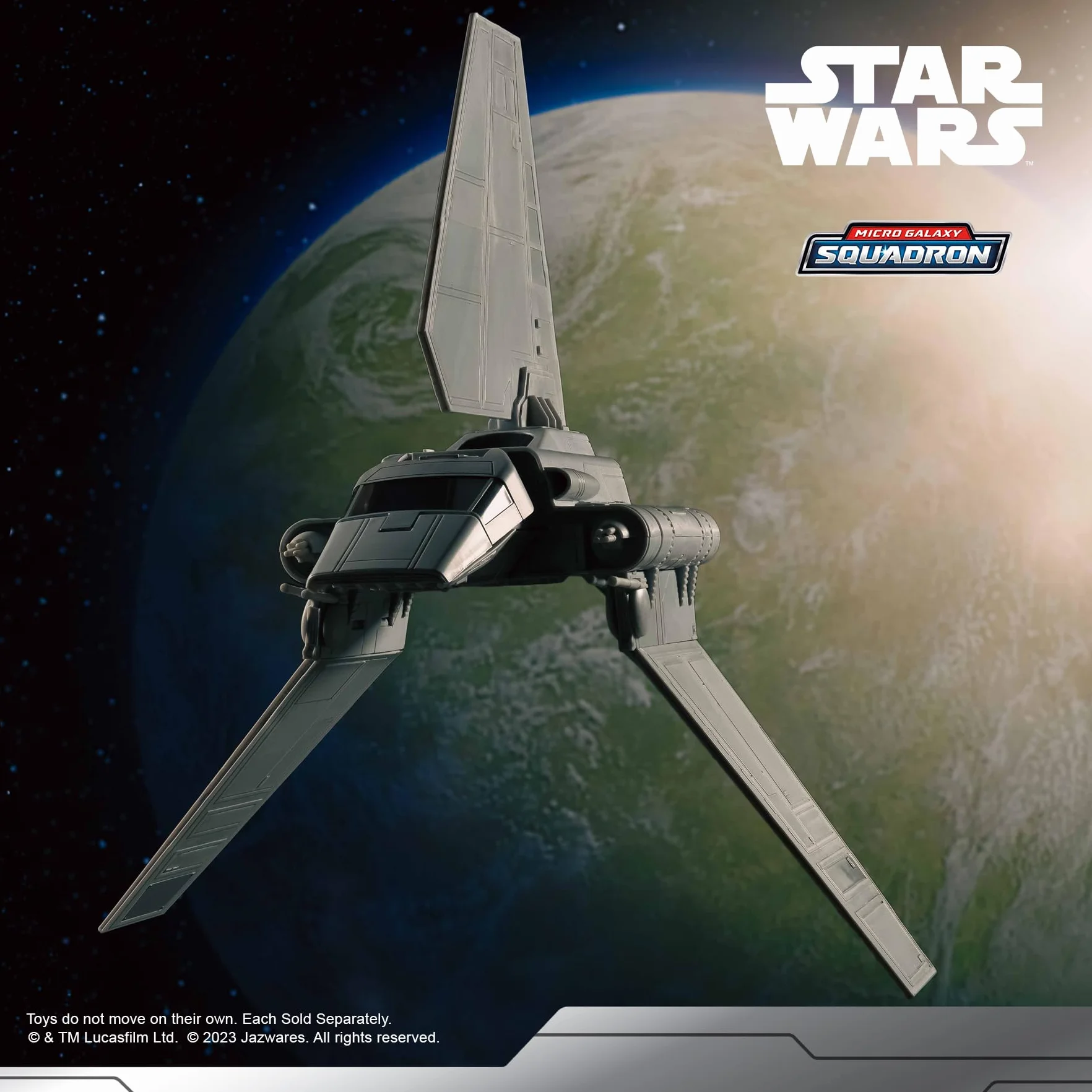 Star Wars Micro Galaxy Squadron Imperial Shuttle - Veicolo di classe Starship da 7 pollici con tre accessori da 2,5 cm