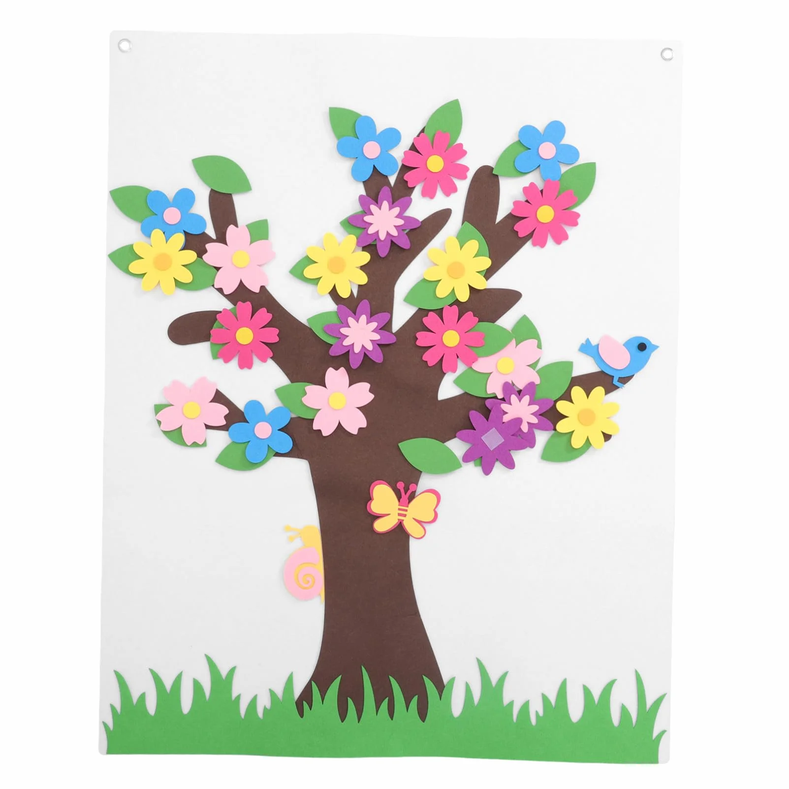 Hemobllo Set Pannolenci per Bambini Albero e Fiore, Lavagna DIY per attività Educative Senza Schermo, Decorazione Murale per Scuola Materna e Cameretta