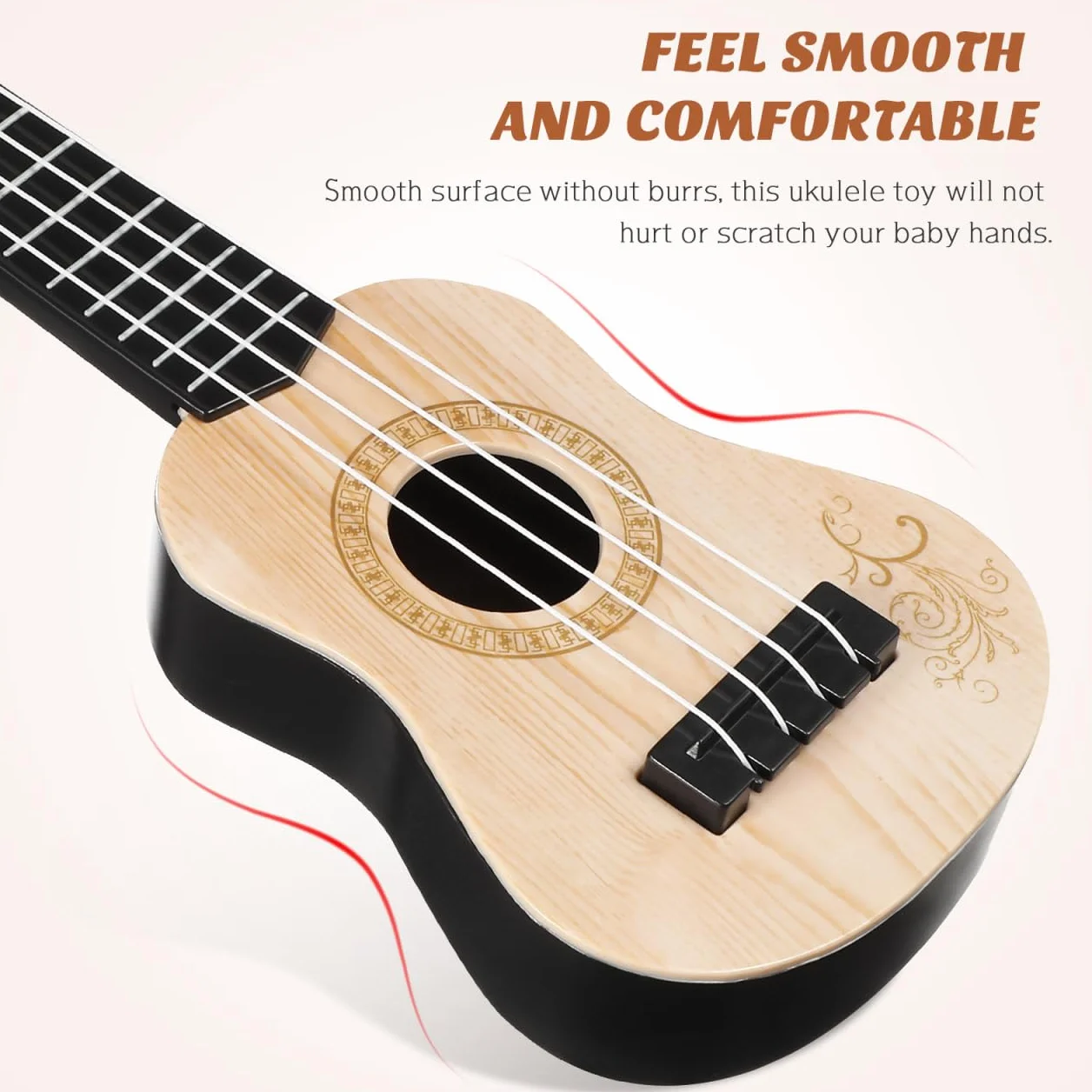 Toyvian Ukulele Bambini 9.84 Pollici 4 Corde Strumento Musicale Educativo 3-6 Anni
