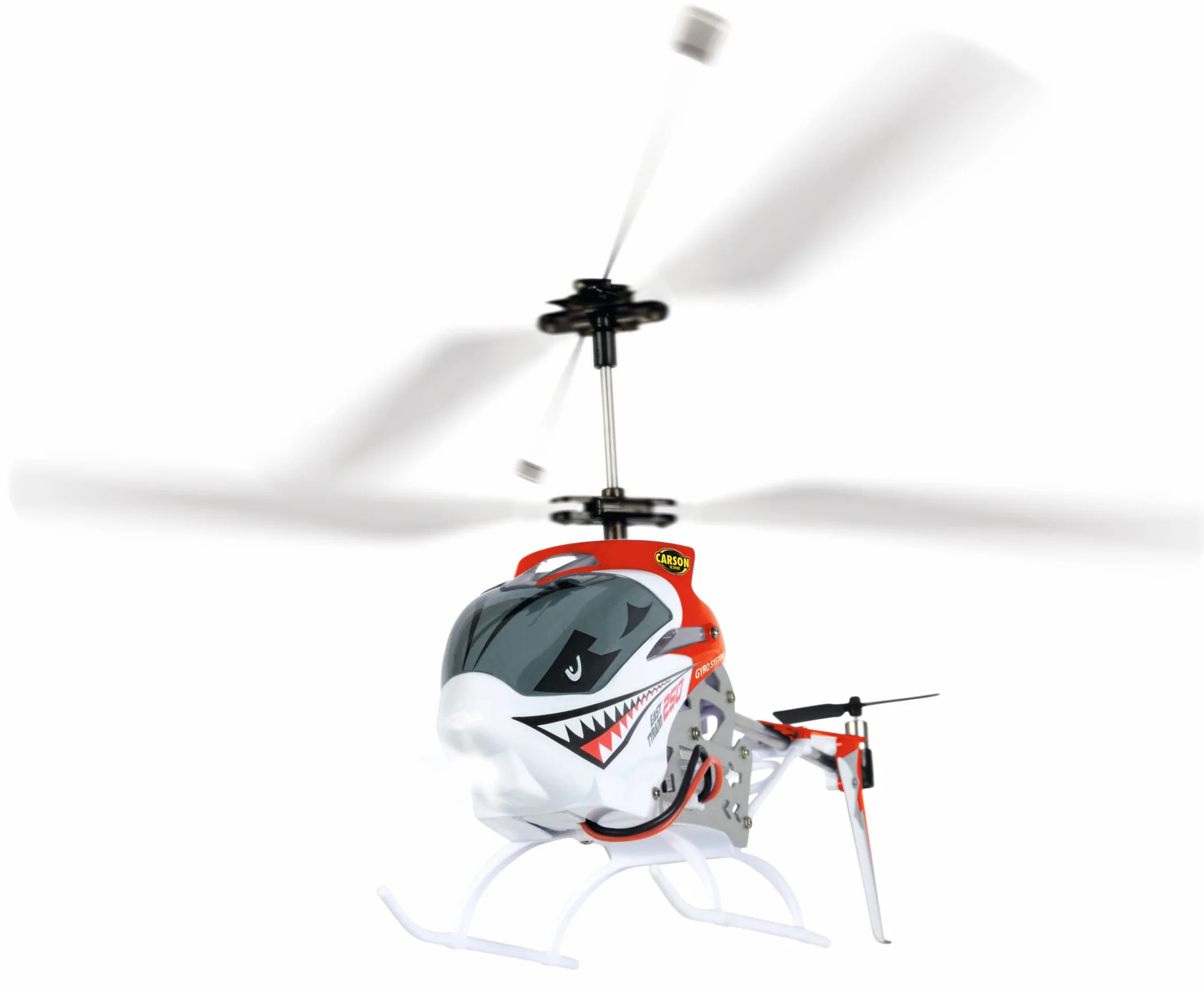 Carson 500507161 Easy Tyrann 250 rosso - Elicottero telecomandato, robusto modello RTF (Ready to Fly) per principianti, batterie incluse, per bambini dai 12 anni in su