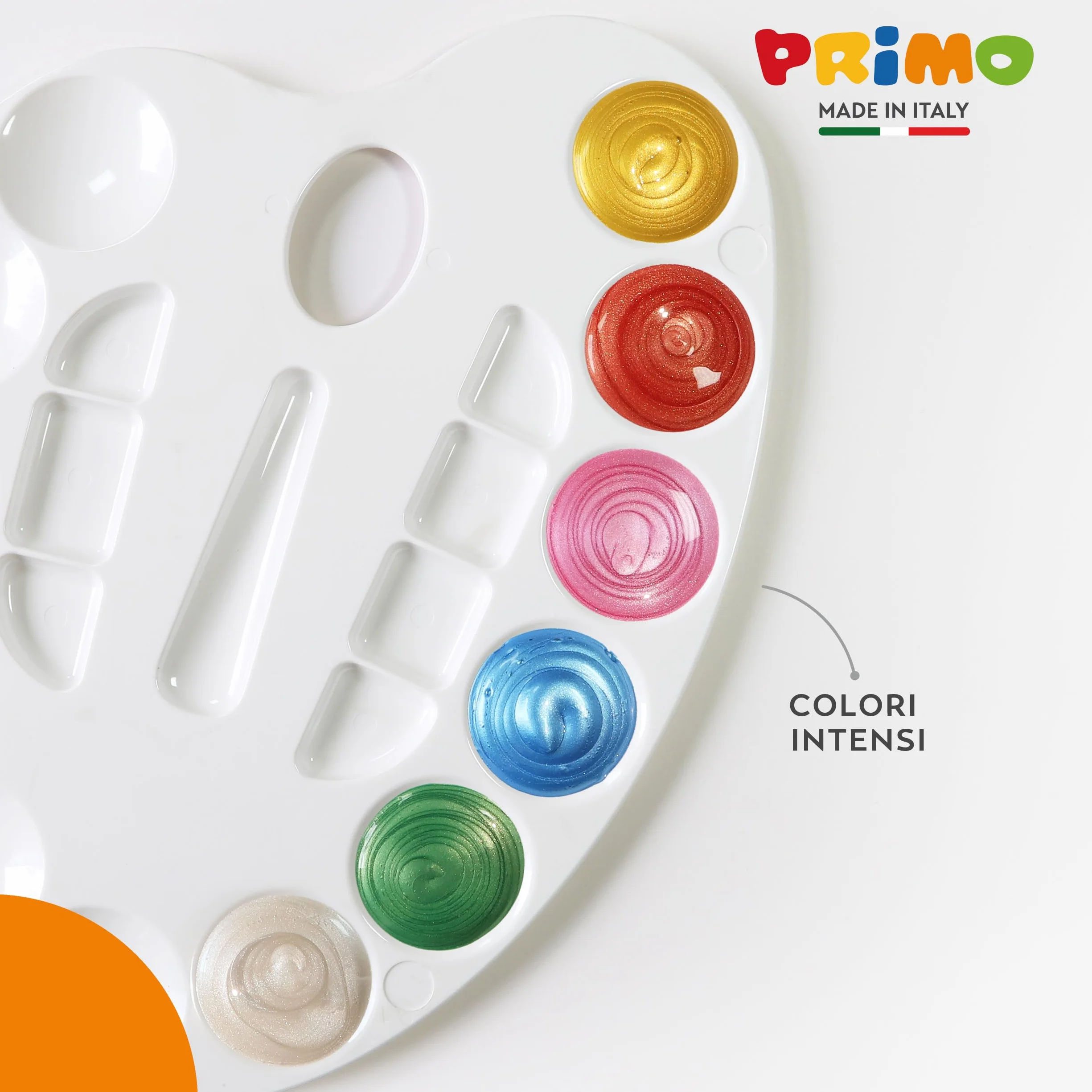 PRIMO - Tempere Lavabili per Bambini +3 Anni e Adulti, Colori per Bambini da 300 ml con Dosatore, Colori a Tempera per Dipingere Carta, Stoffa e Vetro, Pittura, Cartoleria, Lavoretti Creativi e Hobby