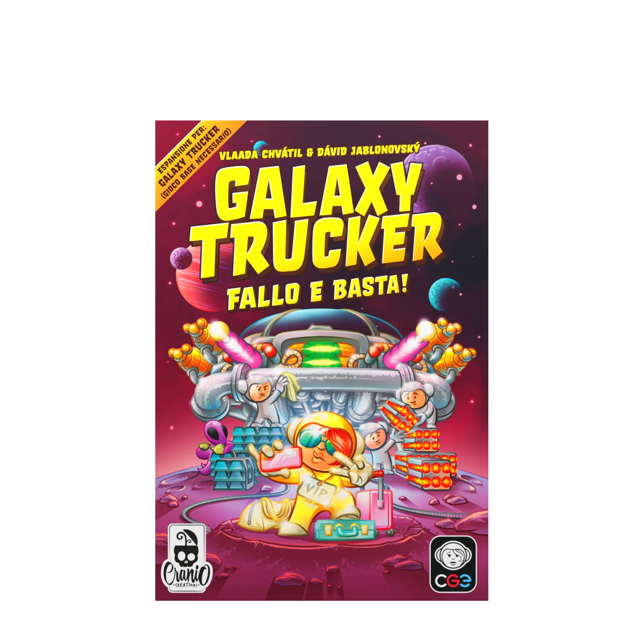 Cranio Creations - Galaxy Trucker, Fallo e Basta! - Allacciate Le Cinture Per Nuove Avventure! - 2-4 Giocatori, 30 Min - Gioco Family - Età 8+ - Espansione - Edizione in Lingua Italiana
