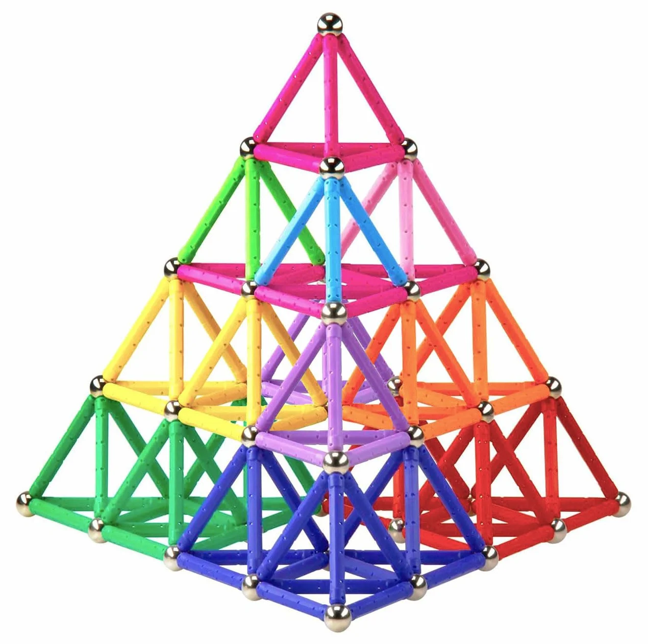 Puzzle blocchi magnetici 220 pezzi kit costruzione educativi per bambini gioco impilabile mattoni e bastoncini