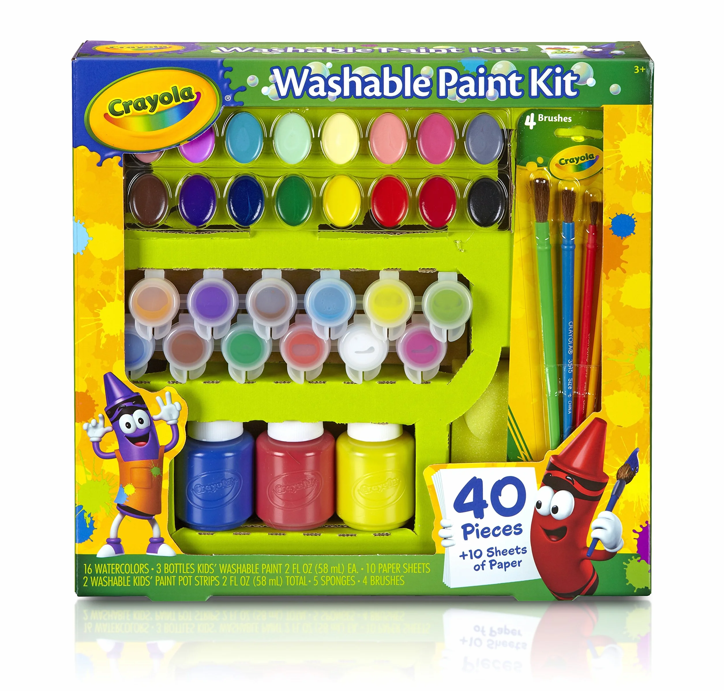 CRAYOLA Set Pittura Lavabile 40 Pezzi, attività Creativa per Bambini