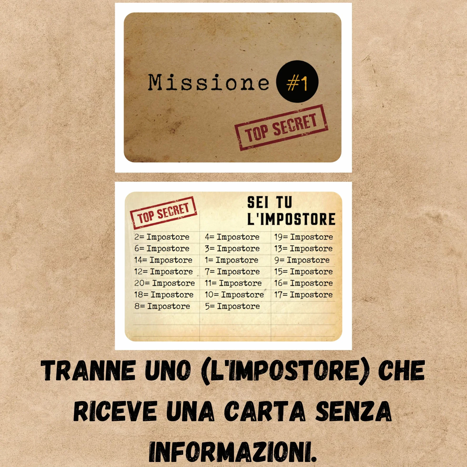 L'Impostore Gioco di Bluff e Parole 110 Carte 4-6 Giocatori 15 Min Gioco da Tavolo per Adulti e Ragazzi 10+
